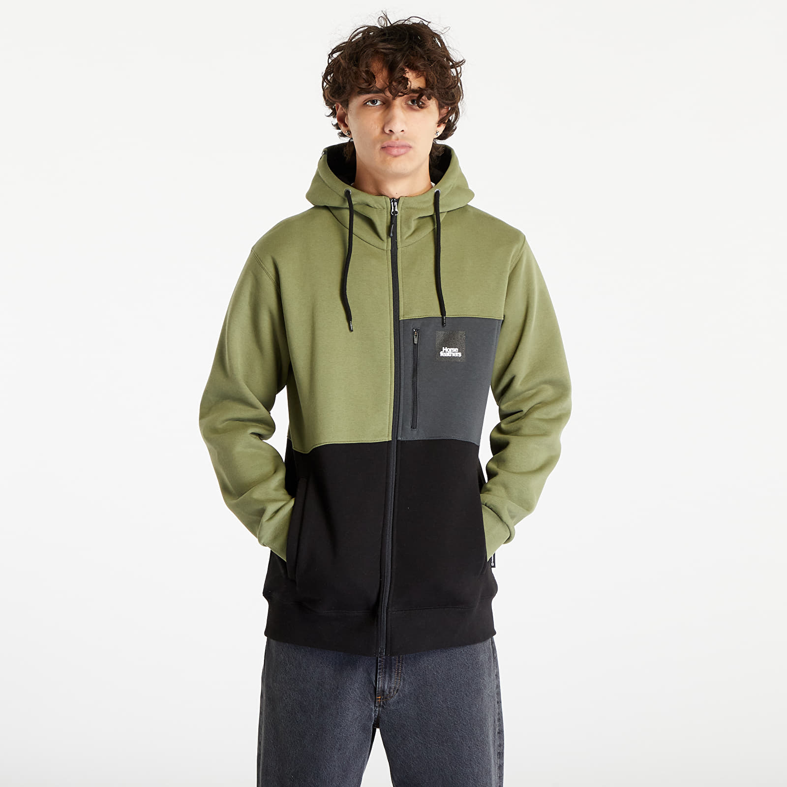 Hanorac Horsefeathers Vick Sweatshirt Loden Green/ Black