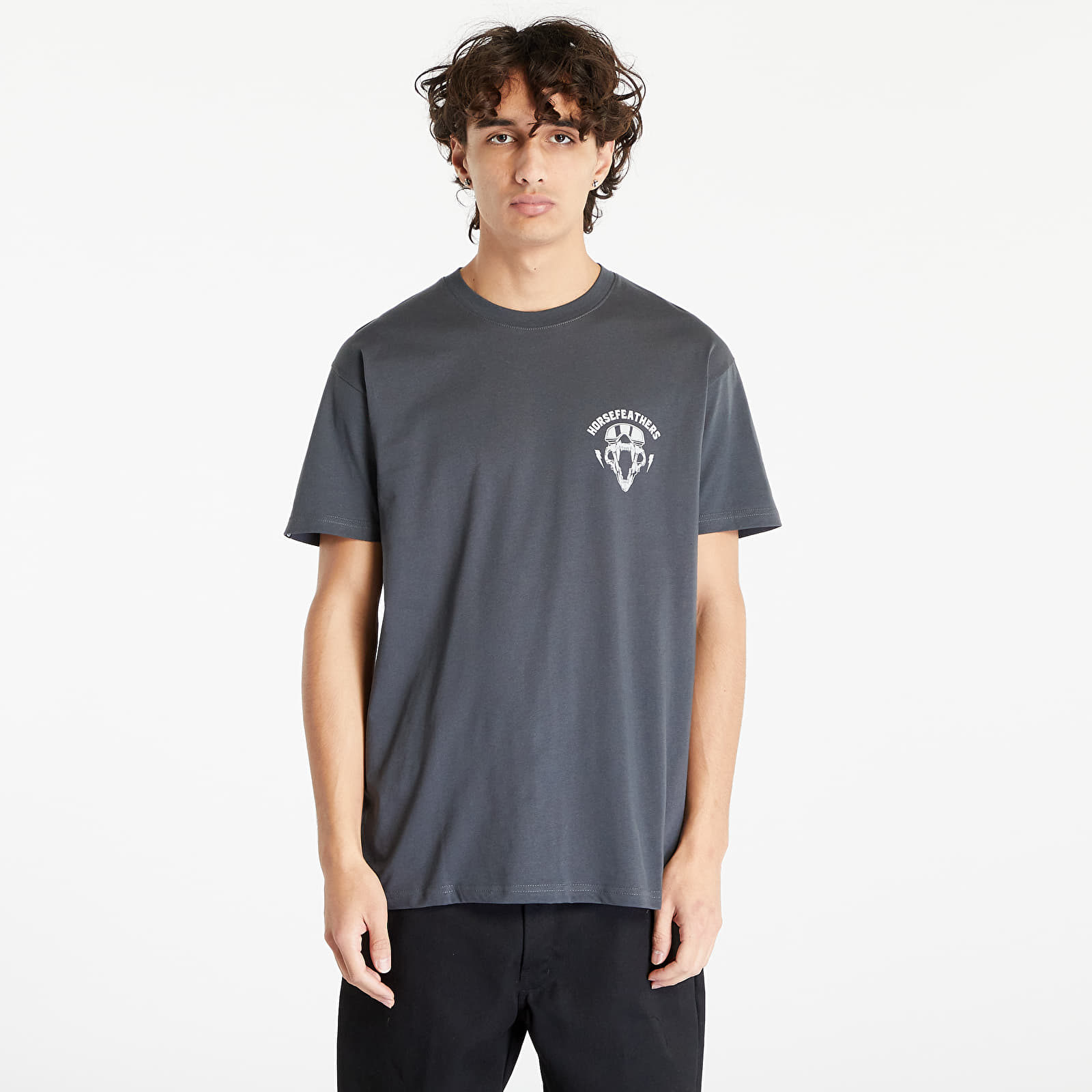 T-skjorter Horsefeathers Bear Skull T-Shirt Gray