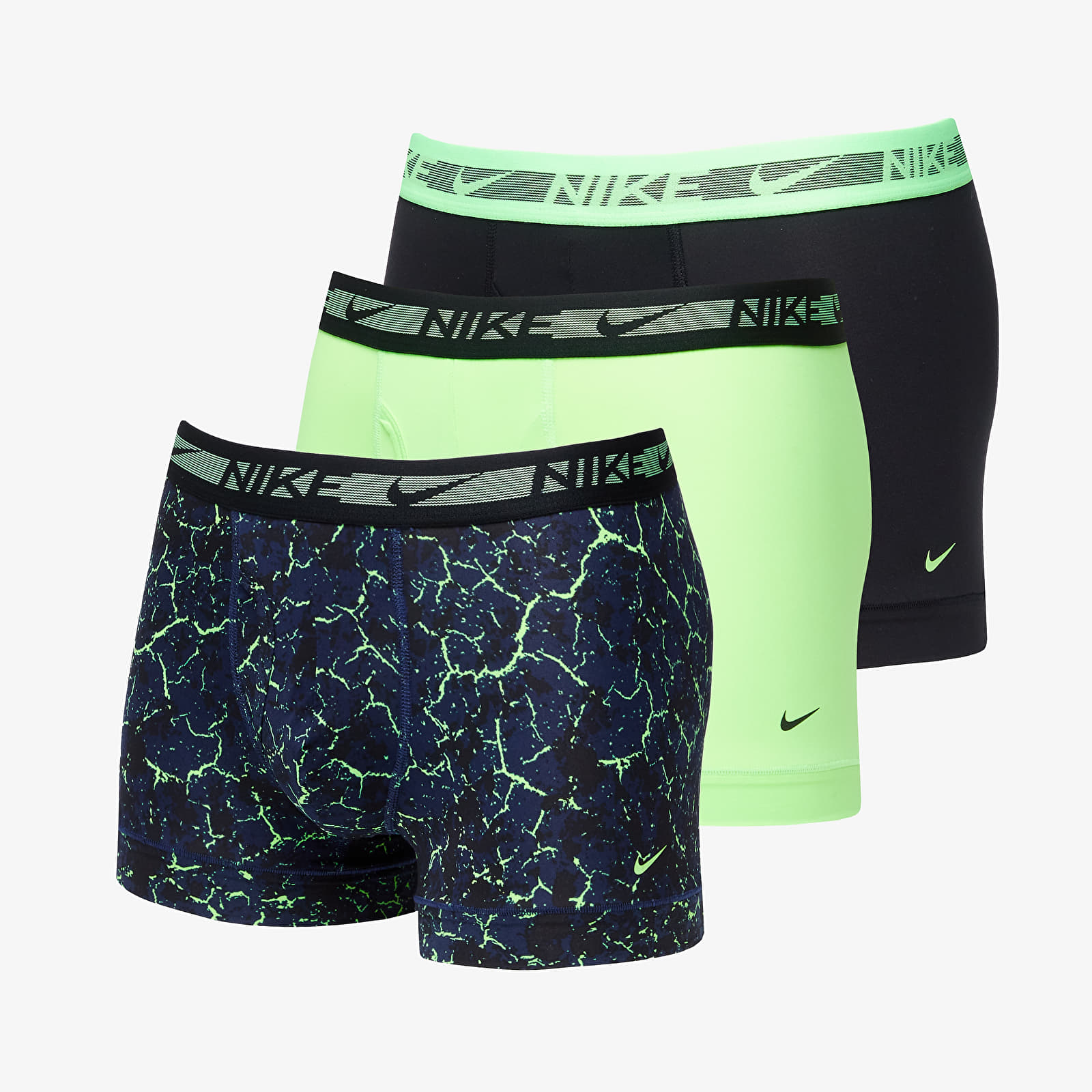 Bokserice Nike Dri-FIT Ultra Stretch Micro Boxer 3-Pack Crackle Print/ Lime Blast/ Black