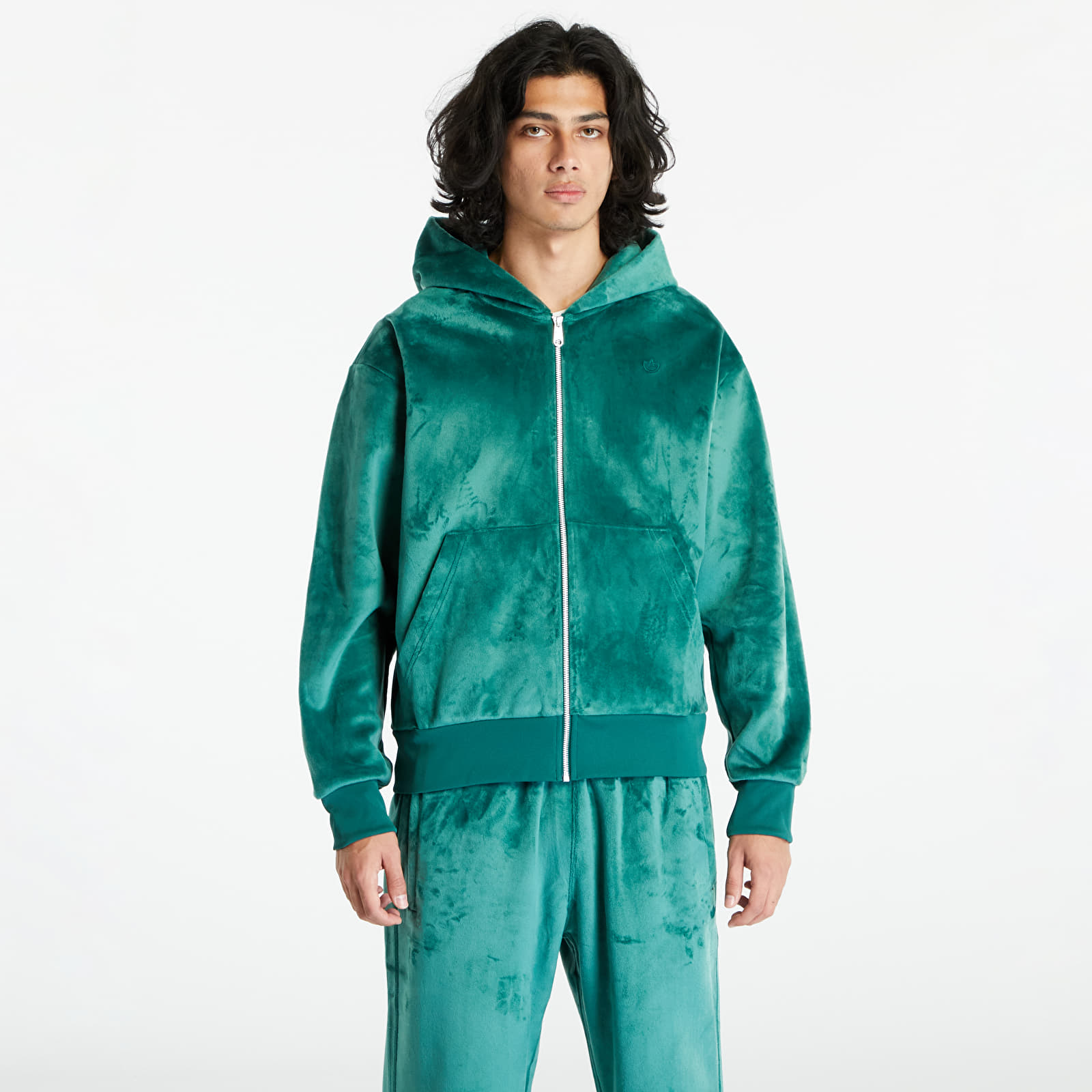 Hoodies and sweatshirts adidas Premium Essentials V Full Zip Hoodie Collegiate Green Queens