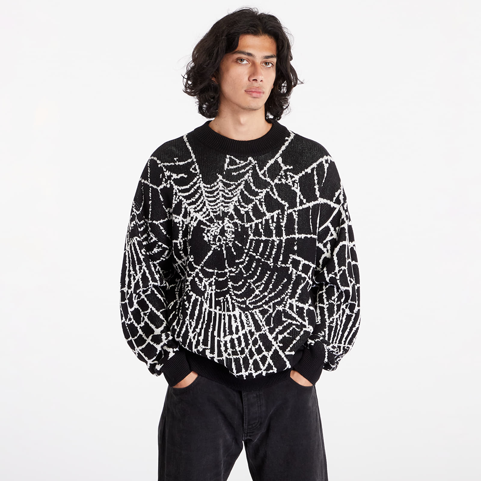 Mikiny a svetry Wasted Paris Sweater Grid Black/ White