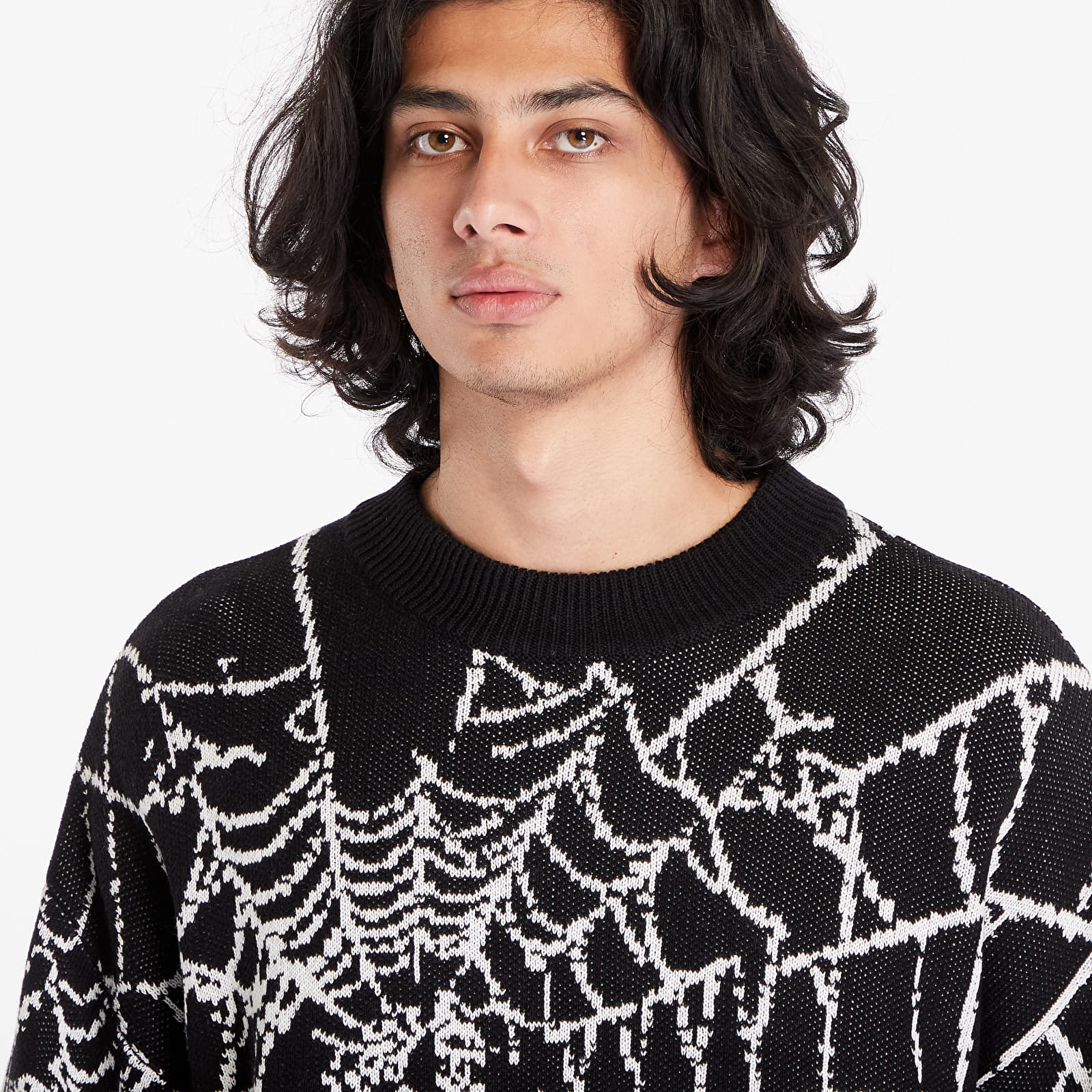 Mikiny a svetry Wasted Paris Sweater Grid Black/ White