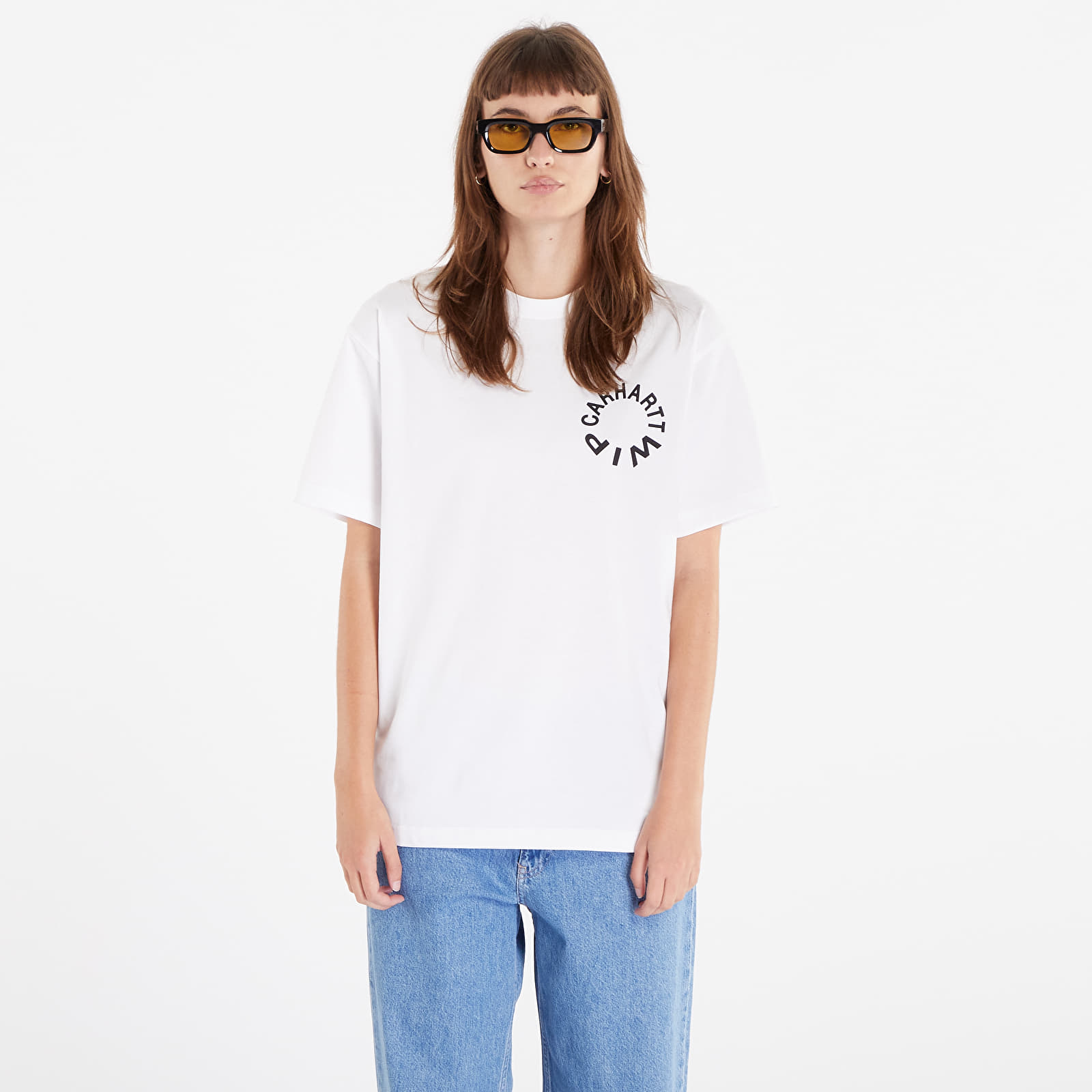 T-särgid Carhartt WIP S/S Work Varsity T-Shirt White/ Black