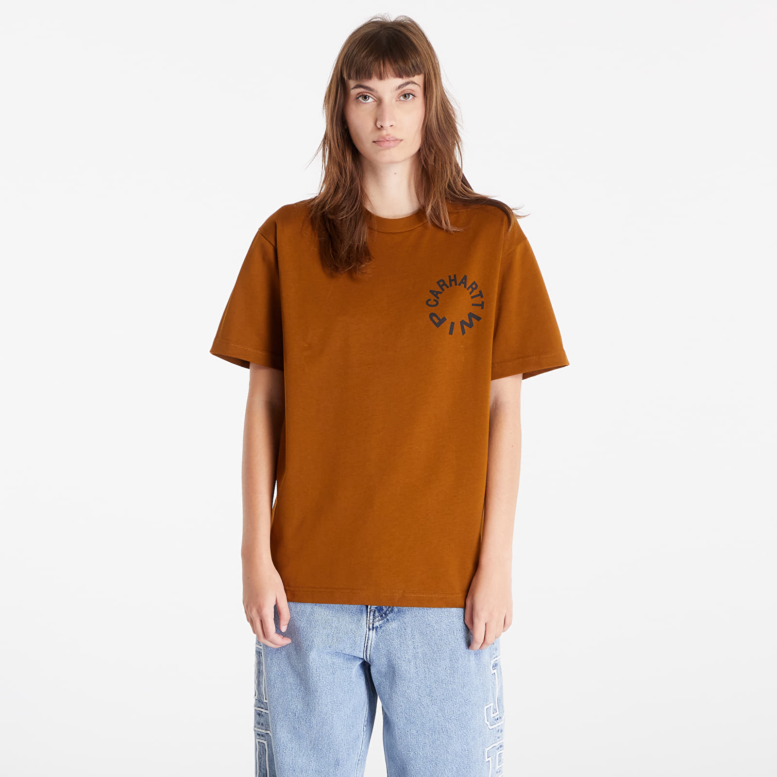 T-Shirts Carhartt WIP Short-sleeve Work Varsity T-Shirt Deep H Brown/ Black