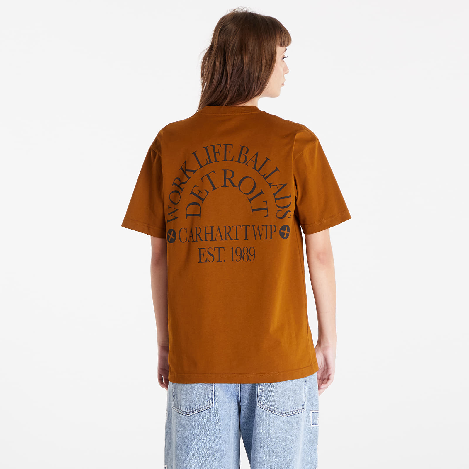 T-Shirts Carhartt WIP Short-sleeve Work Varsity T-Shirt Deep H Brown/ Black