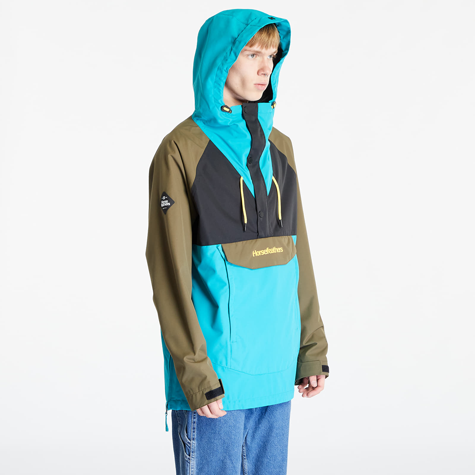 Jachetă Horsefeathers Spencer Jacket Dark Olive/ Tile Blue