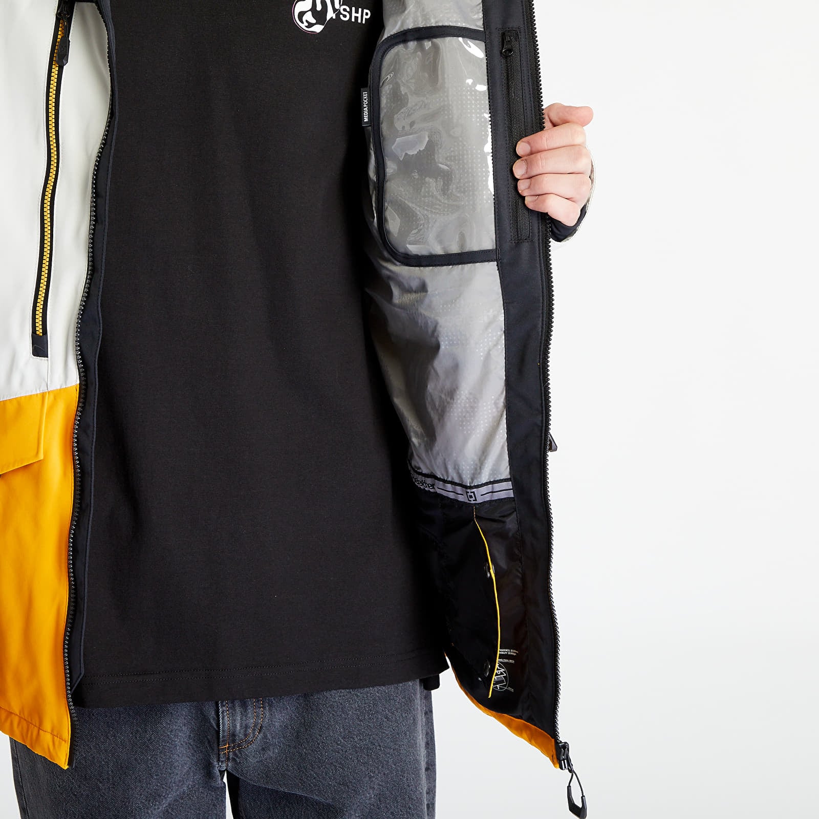 Jackets Horsefeathers Halen II Jacket Black/ Radiant Yellow