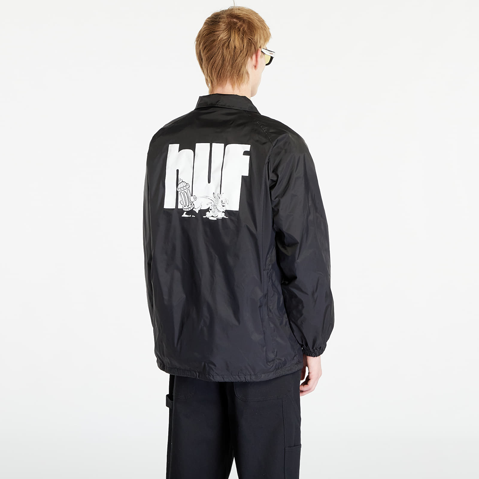 Huf standard white windbreaker jacket on sale
