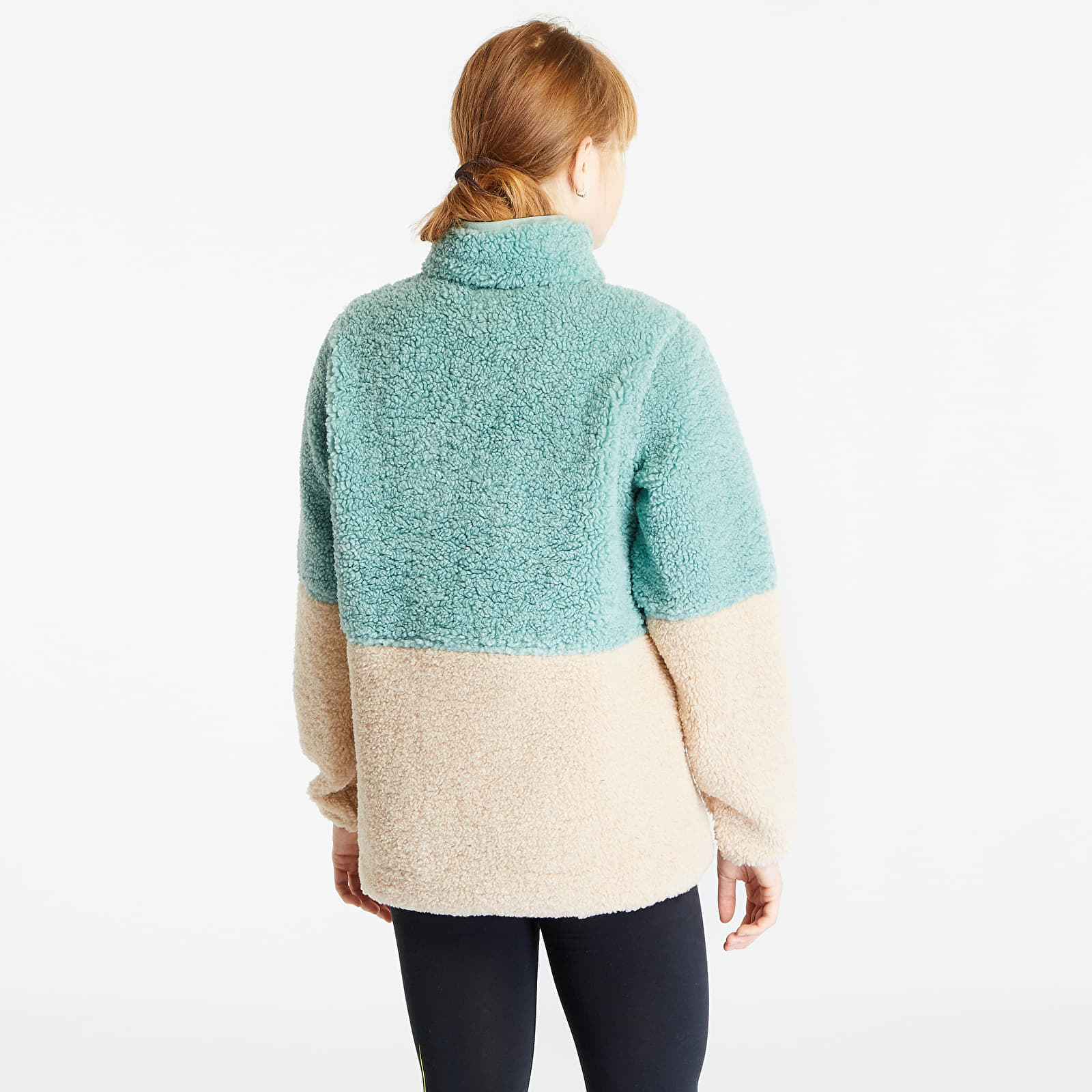 Hoodies en truien Horsefeathers Elvira Half-Zip Sweatshirt Frosty Green/ Beige
