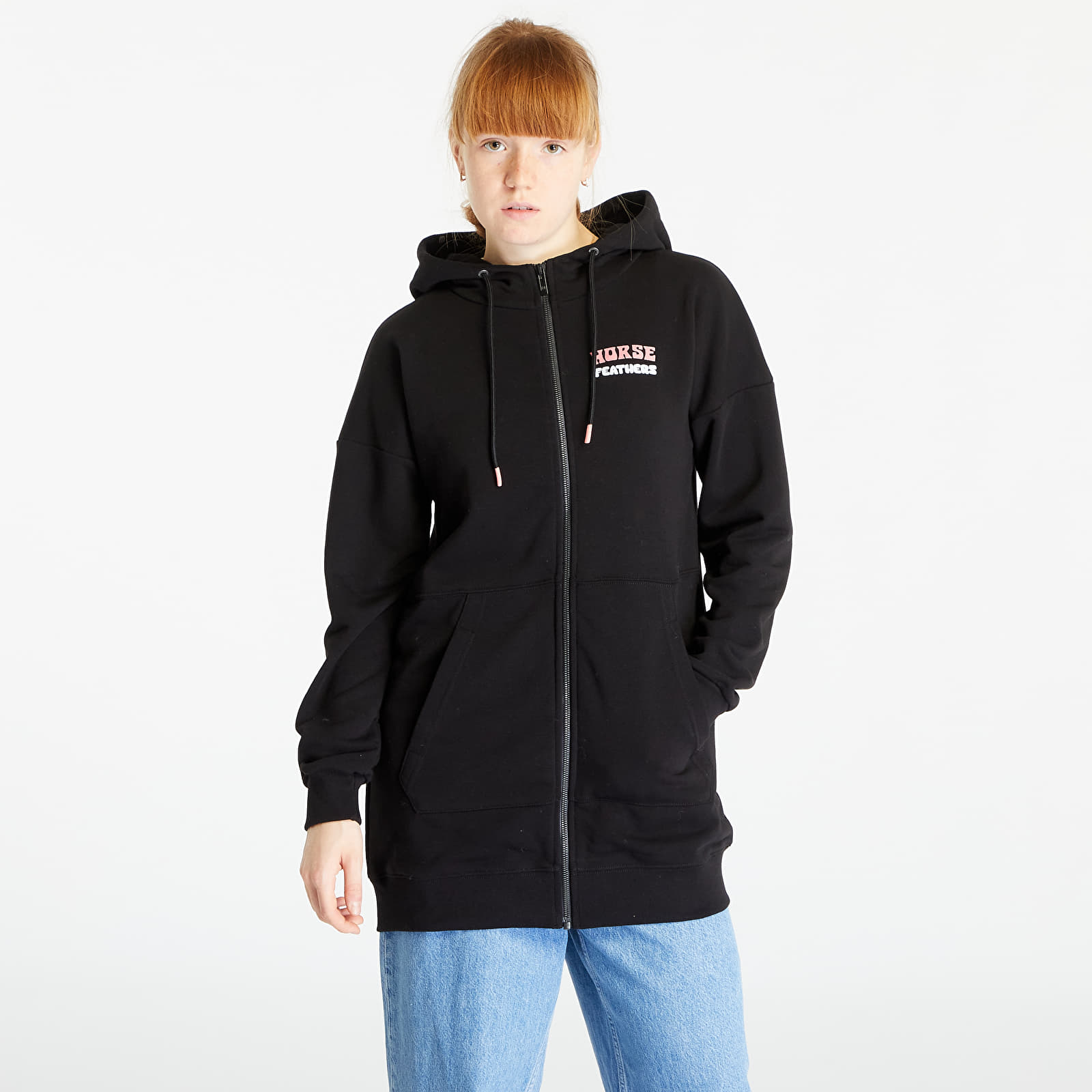 Mikiny Horsefeathers Naava Full-Zip Sweatshirt Black