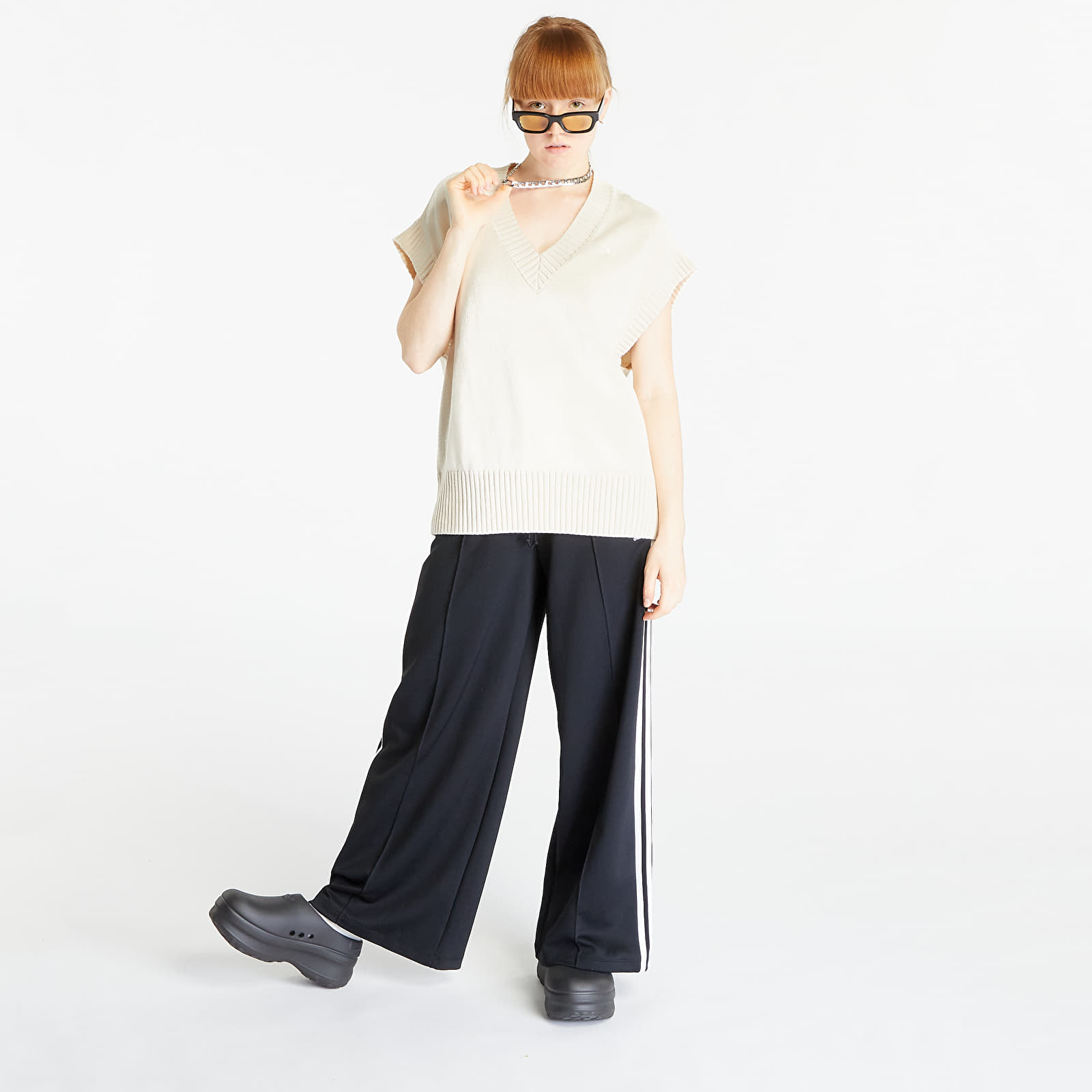 Westen adidas Premium Essentials Knit Oversized Vest Wonder White