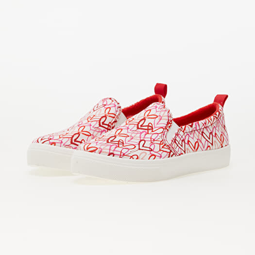 Red skechers slip on on sale