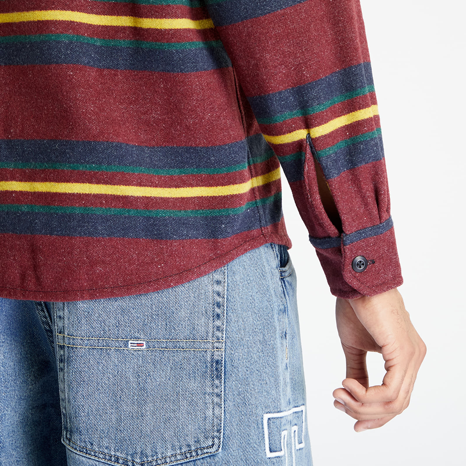 Jakne Carhartt WIP Oregon Shirt Jacket Starco Stripe, Bordeaux