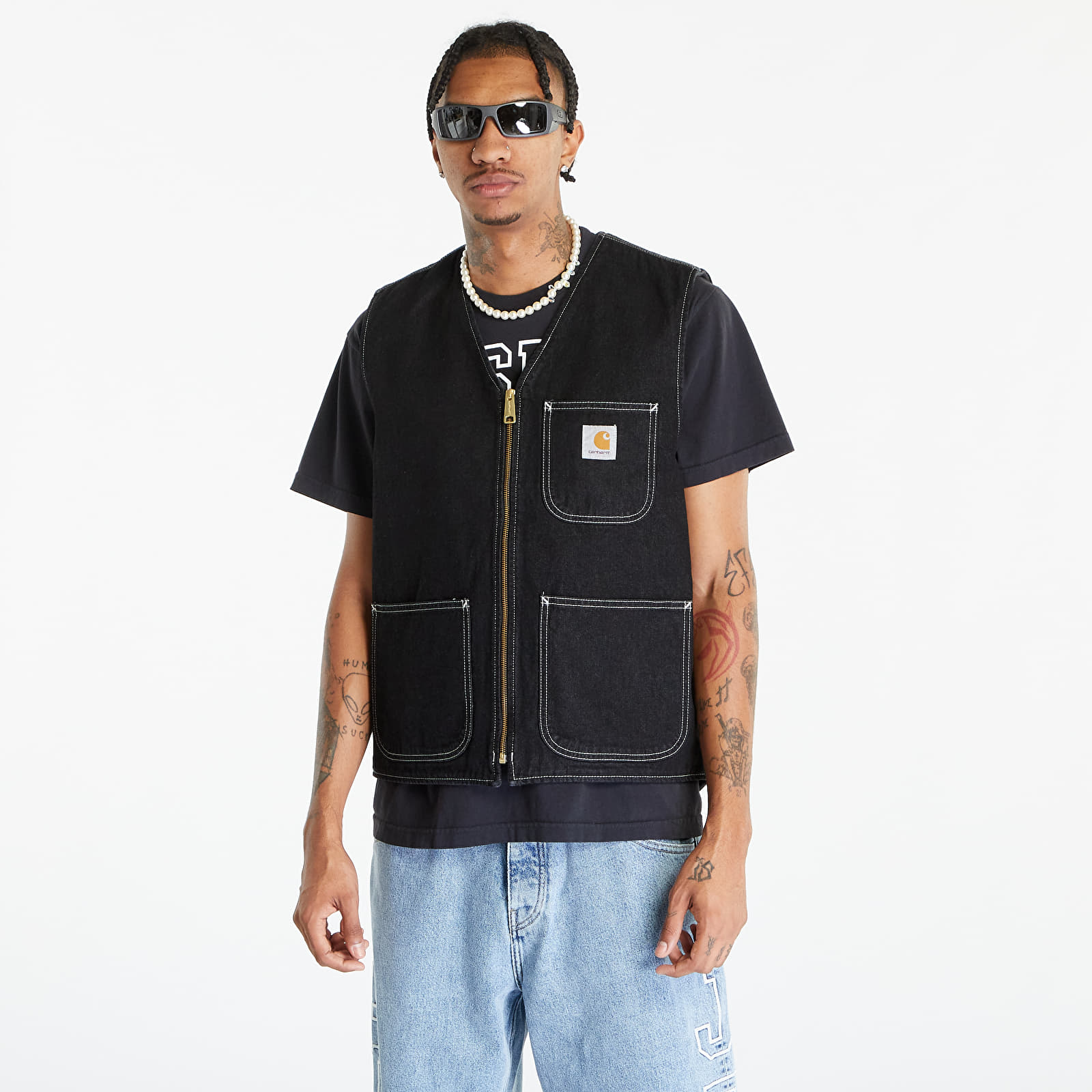 Westen Carhartt WIP Chore Vest Black Queens