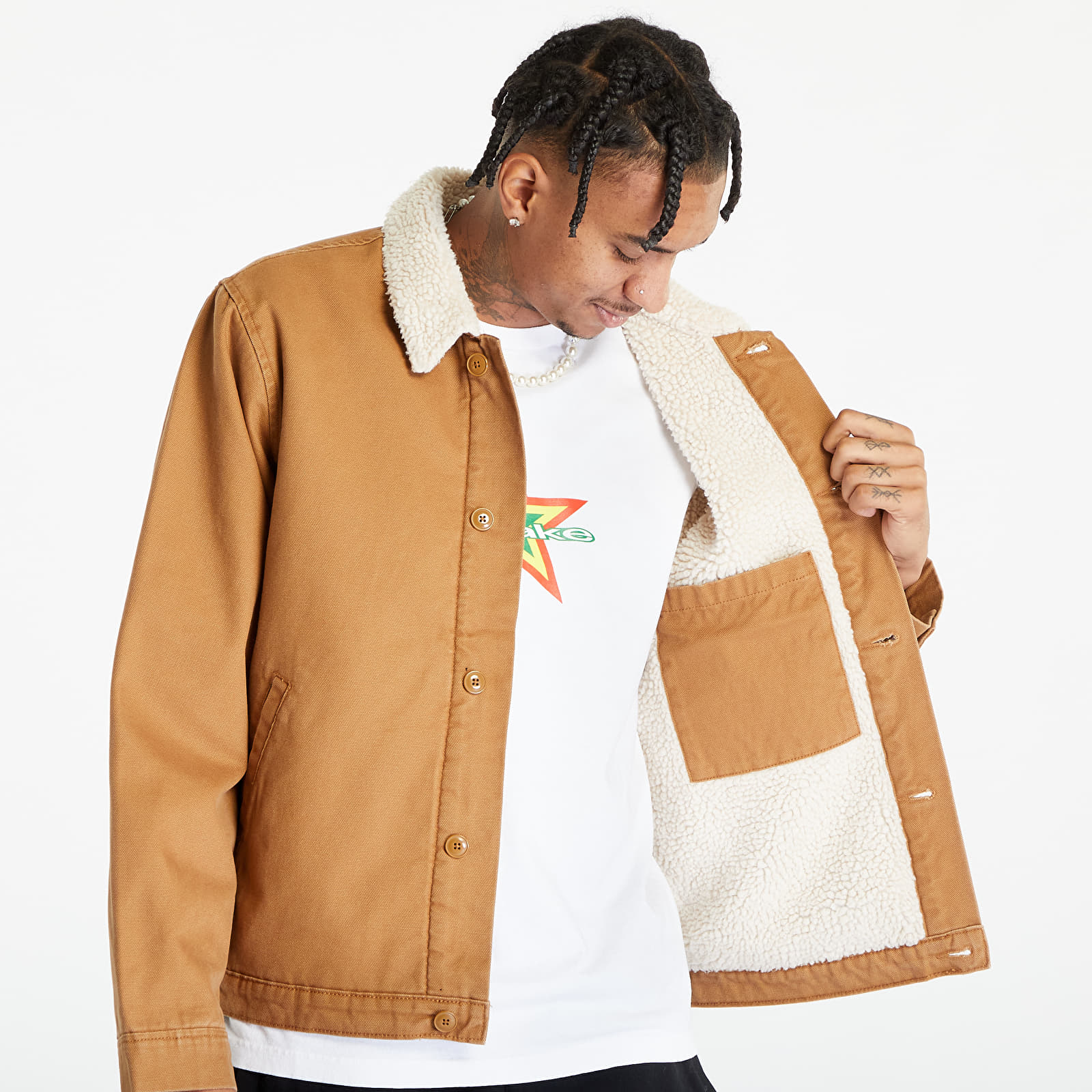 Jassen Dickies Duck Canvas Deck Jacket Stone Washed Brown Duck