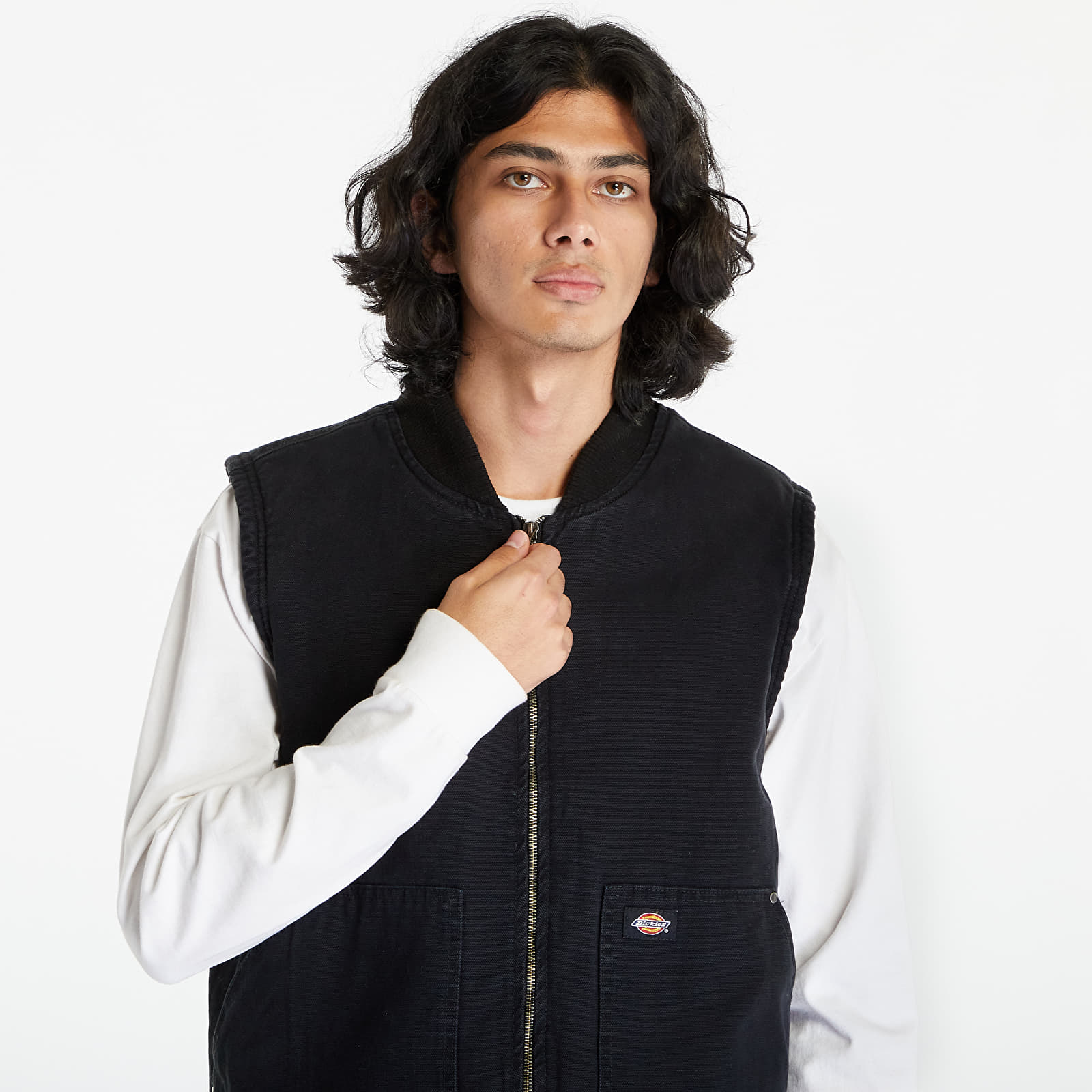 Vesty Dickies Duck Canvas Vest Stone Washed Black