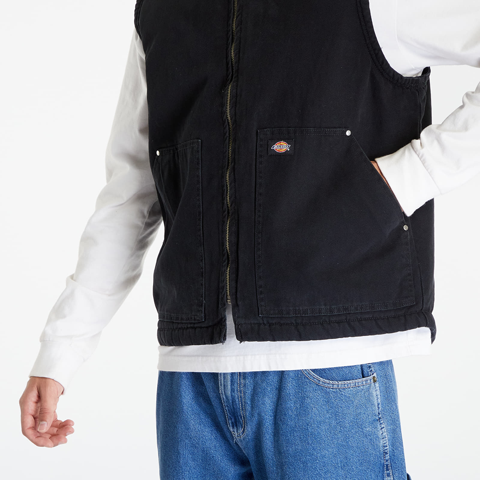 Vesty Dickies Duck Canvas Vest Stone Washed Black