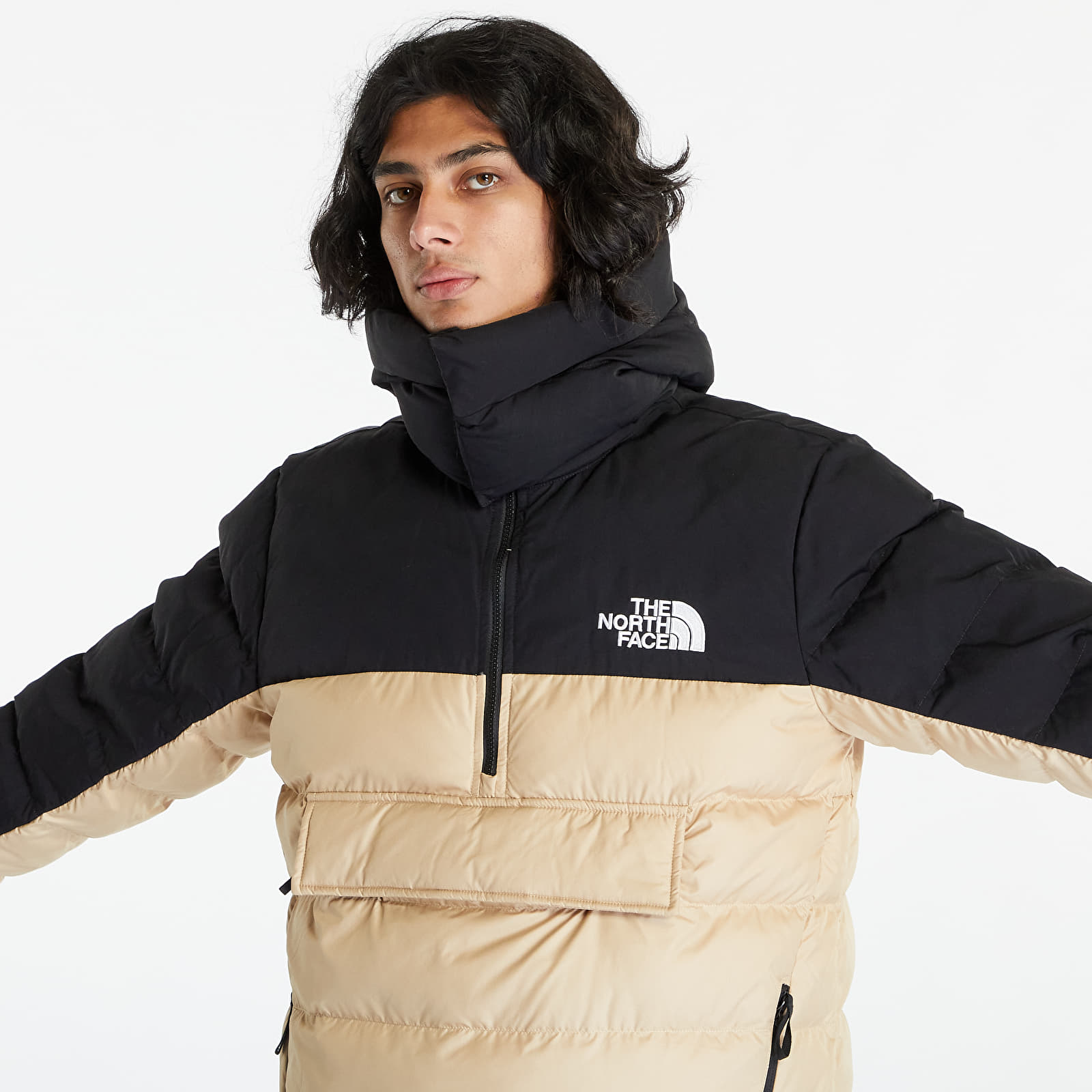 Khaki and black north face jacket clearance