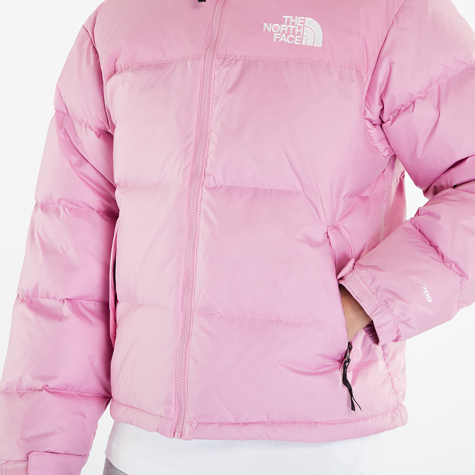 The north face outlet pink puffer jacket