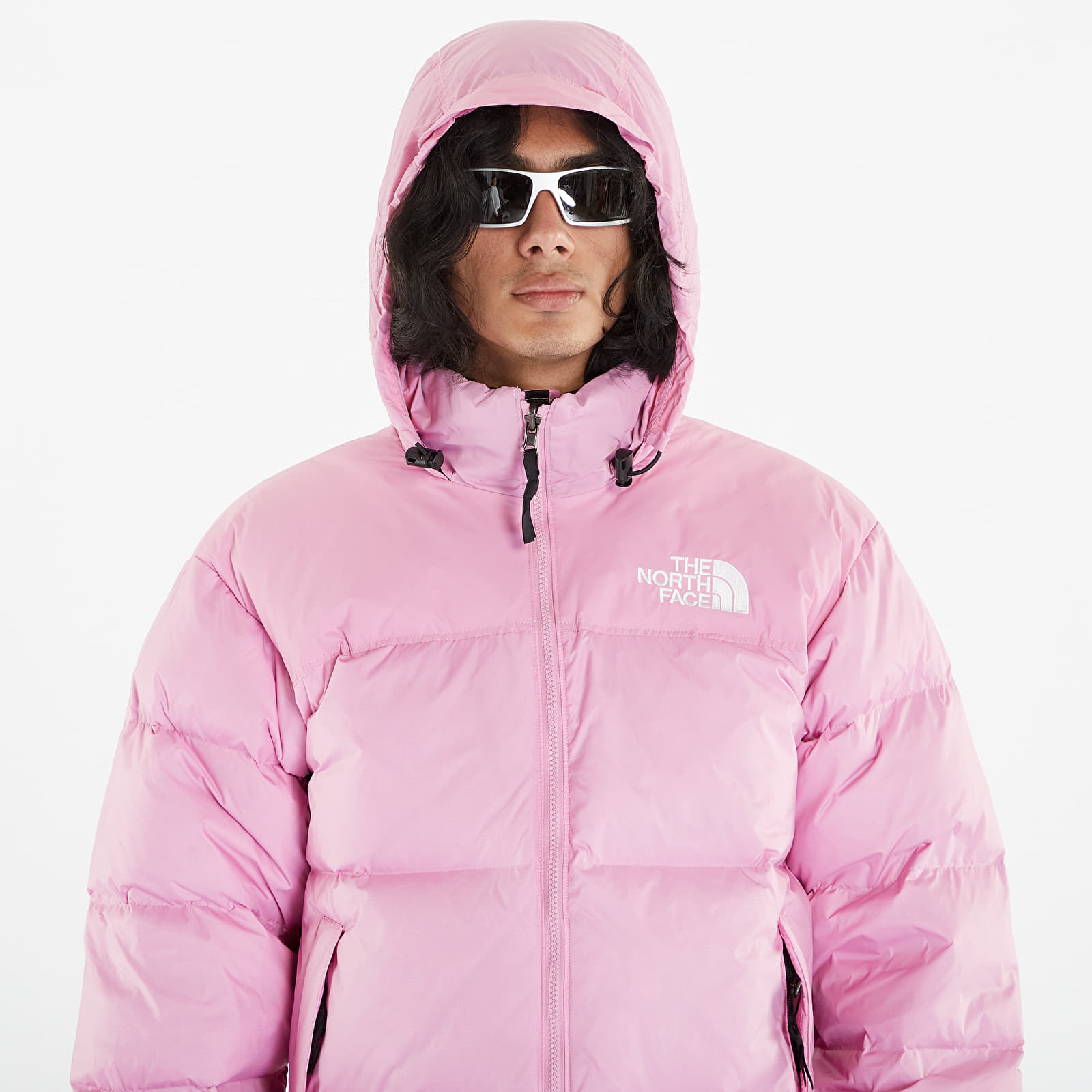 Pink north face bubble coat hot sale