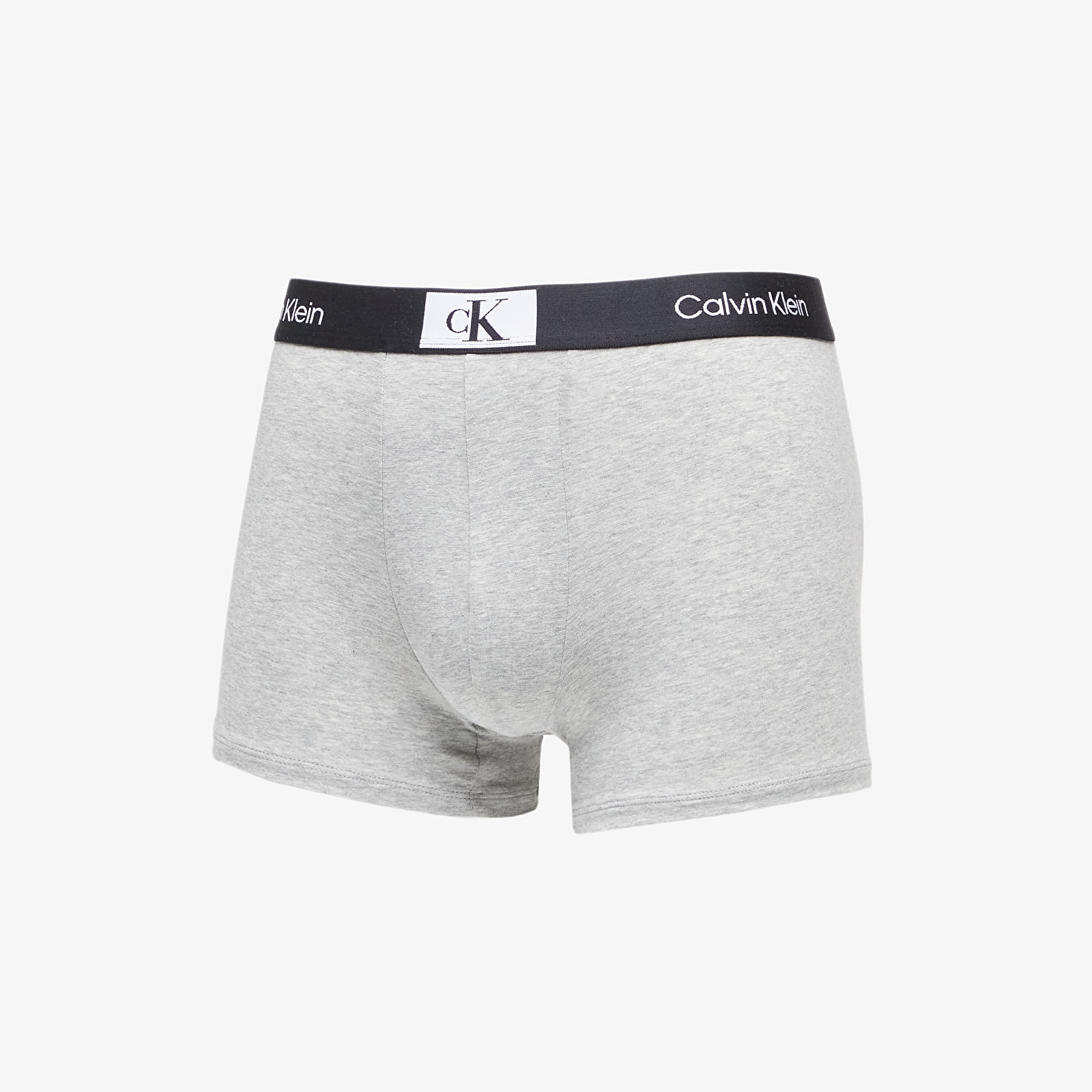 Boxershorts Calvin Klein 96 Cotton Trunk 3-Pack Black/ Grey Heather/ Warped Logo Print Black