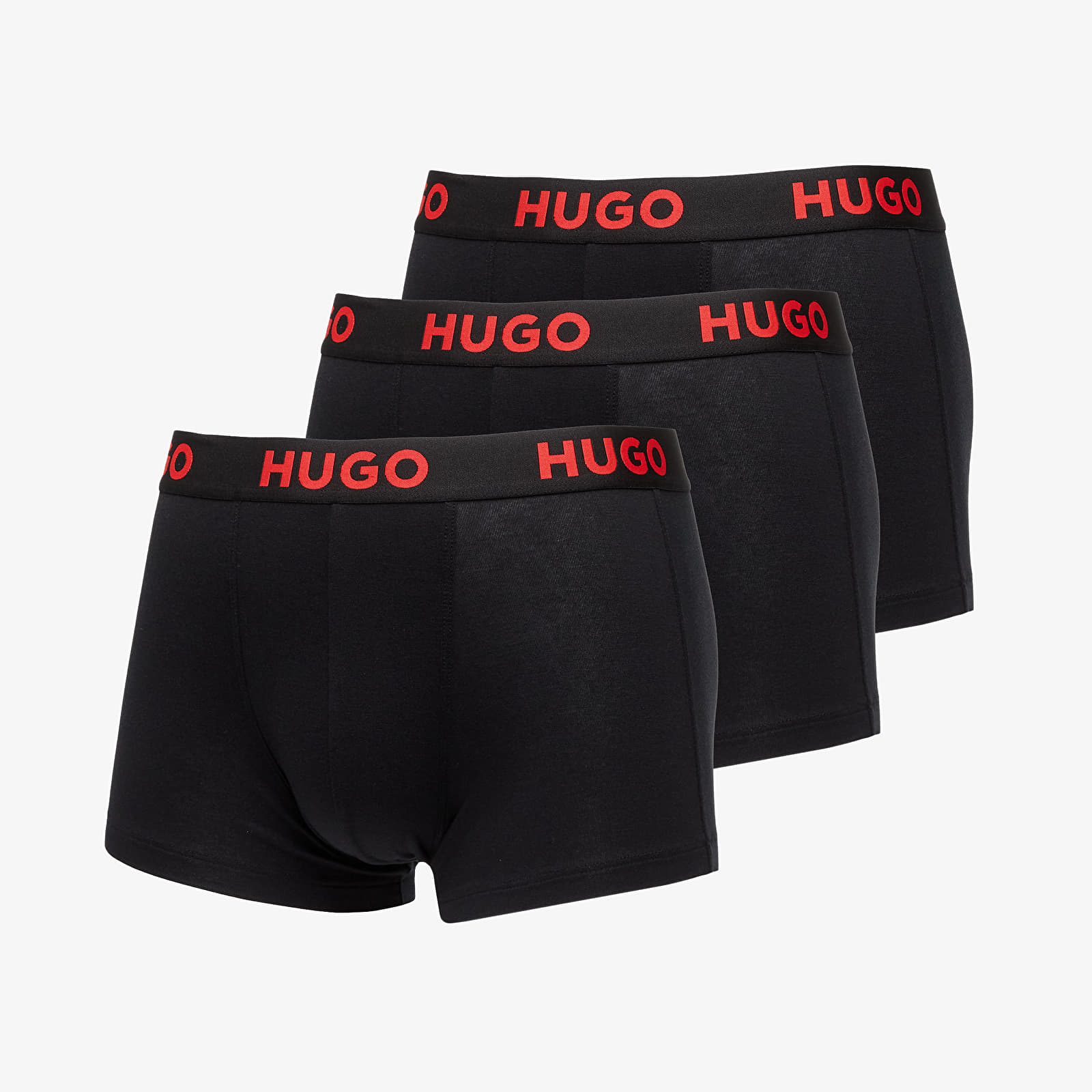 Calzoncillos de boxer Hugo Boss Logo-Waistband Stretch Trunks 3-Pack Black
