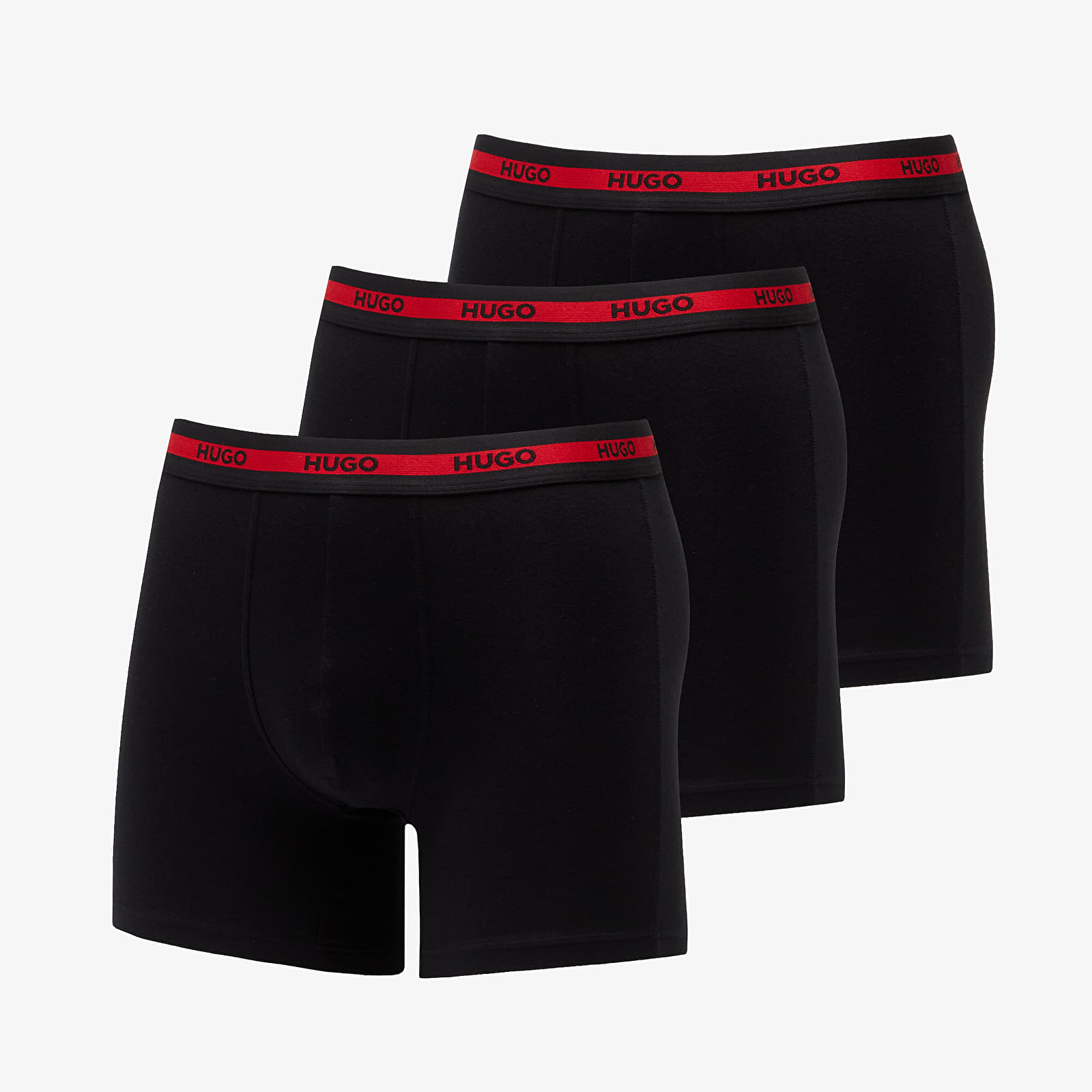 Boksarice Hugo Boss Logo-Waistband Boxer Briefs 3-Pack Black