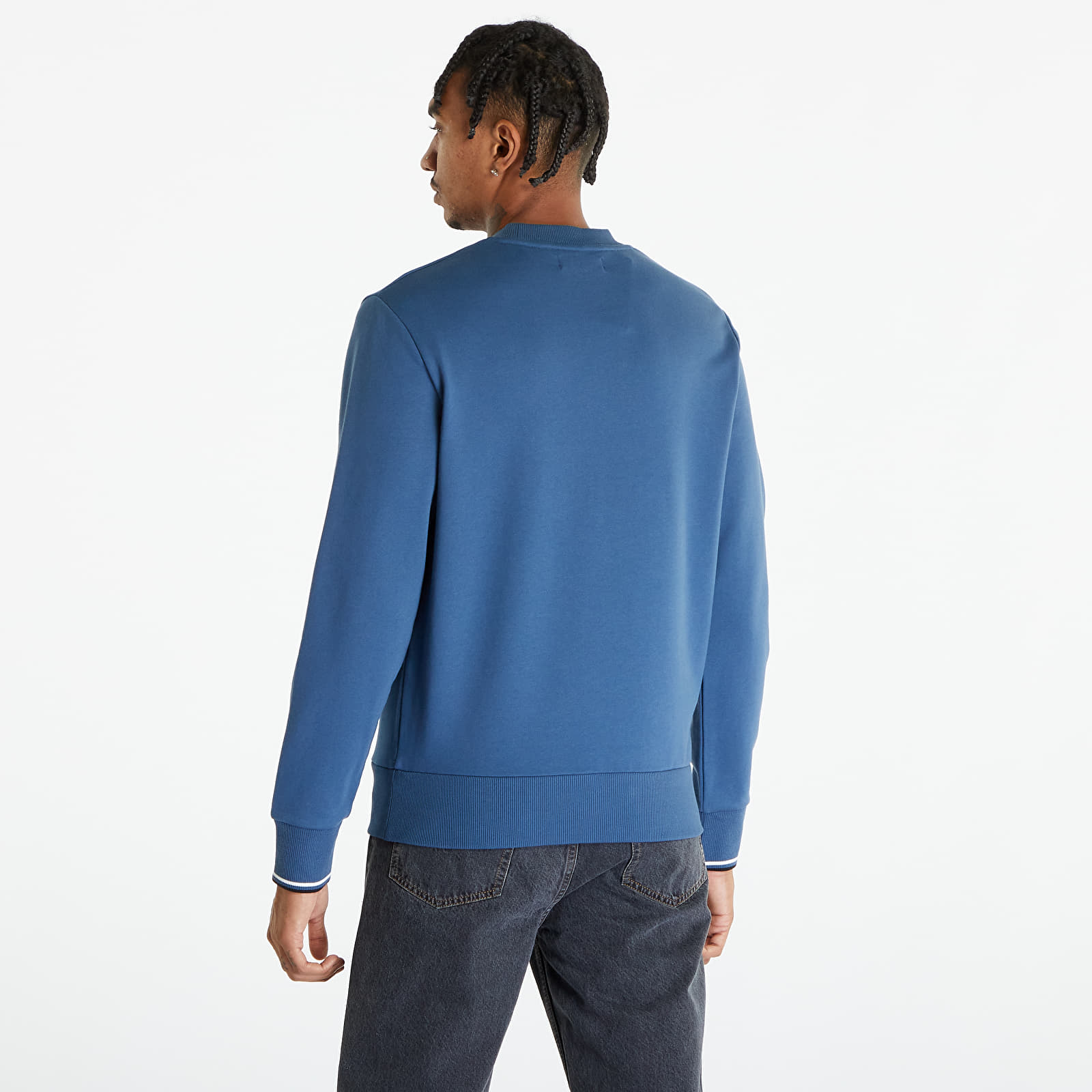 Hoodies en truien FRED PERRY Crew Neck Sweatshirt Midnight Blue