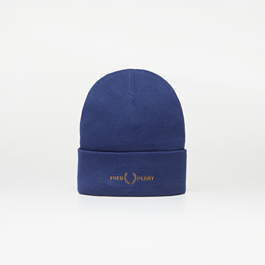 Hats FRED PERRY Graphic Beanie French Navy/ Dark Caramel
