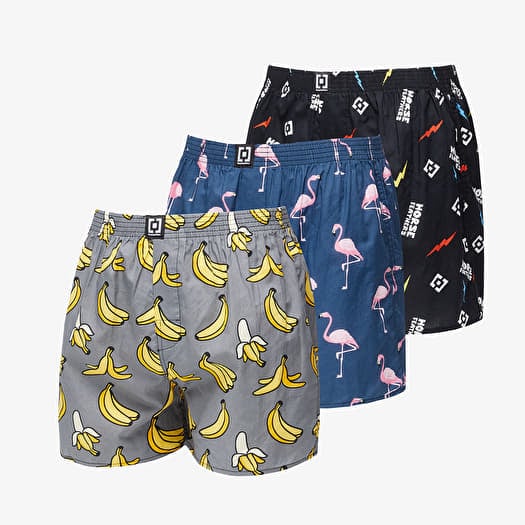 Trunks Horsefeathers Manny Boxer Shorts Grey/ Bananas Print