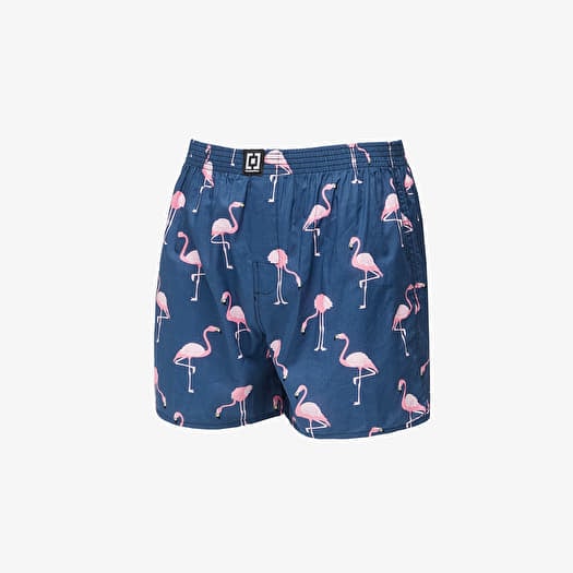 Trunks Horsefeathers Manny Boxer Shorts Blue/ Flamingos Print