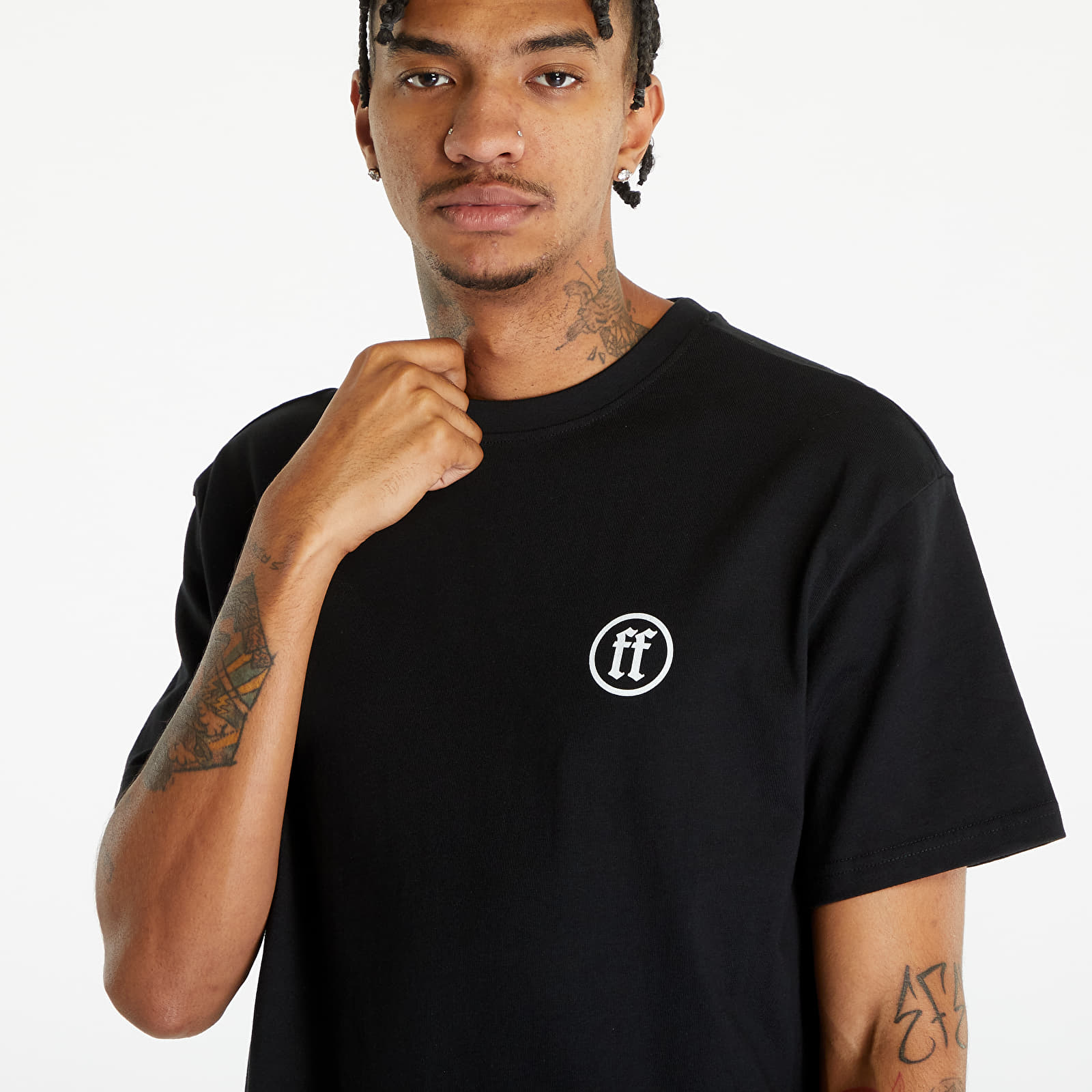 Tricouri Forgotten Faces Hooded Oversized Tee Black