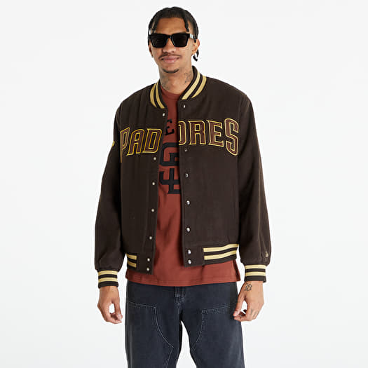 New Era MLB PATCH VARSITY JACKET SAN DIEGO PADRES Brown