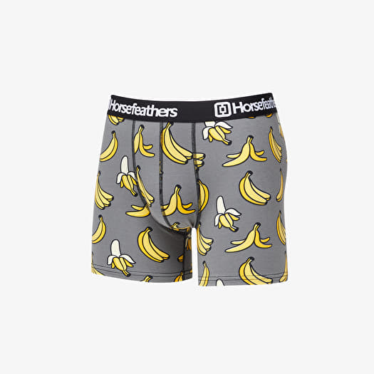 Horsefeathers Sidney Boxer Shorts Grey/ Bananas Print