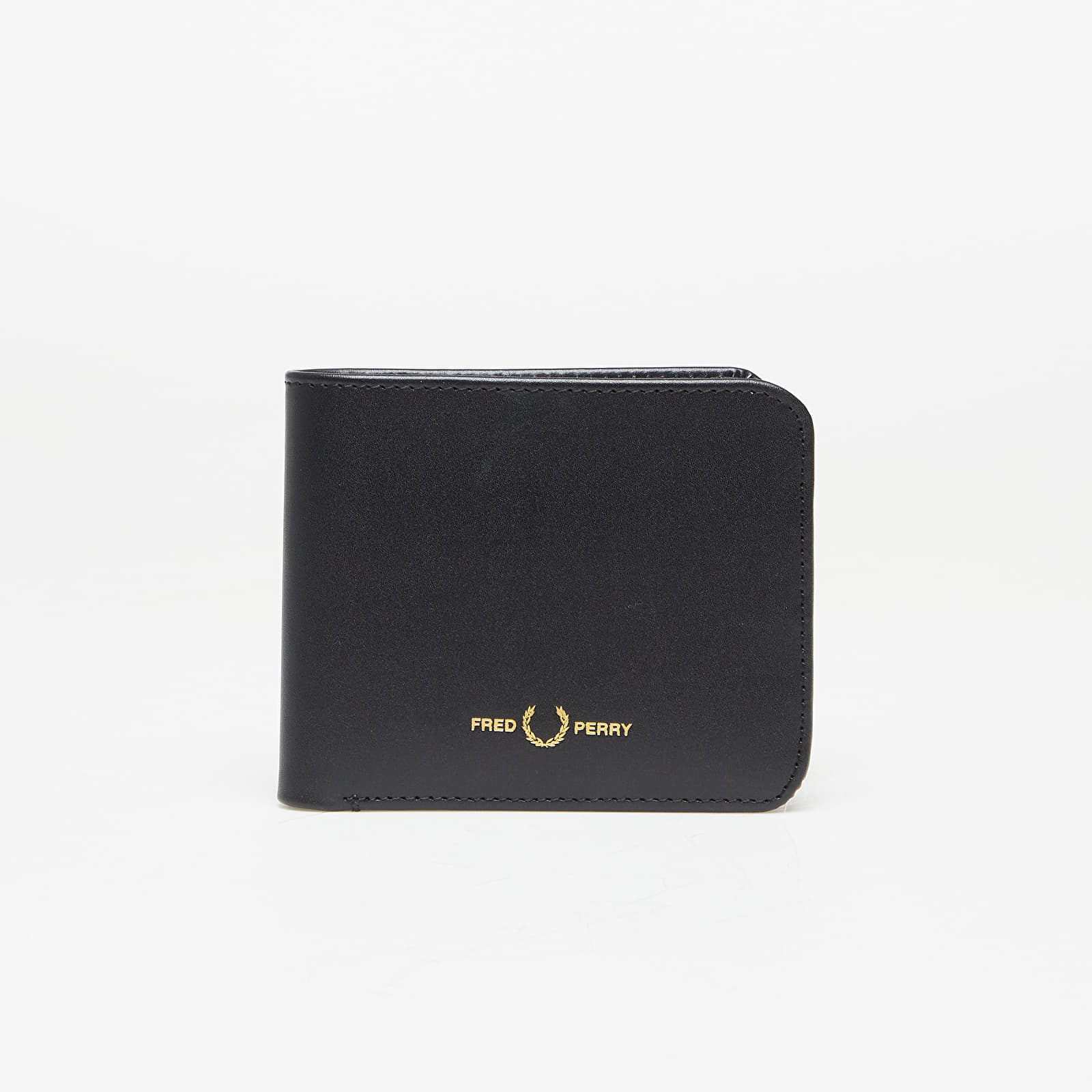 Portemonnee FRED PERRY Burnished Leathr B'Fold Wallet Black Universal