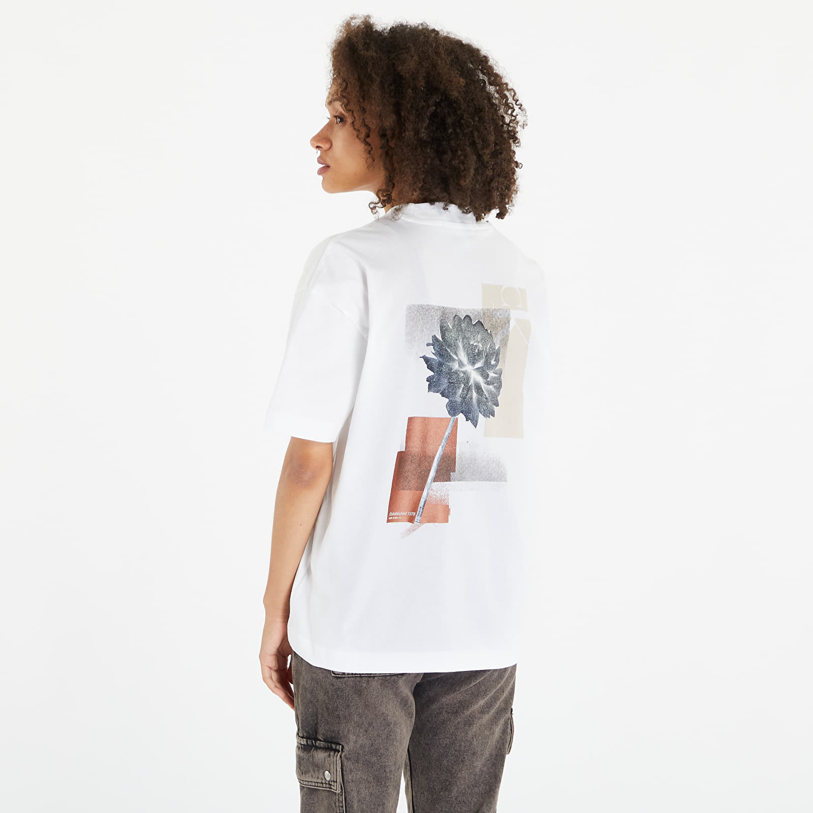Trička Calvin Klein Jeans Back Floral Graphic T-Shirt White
