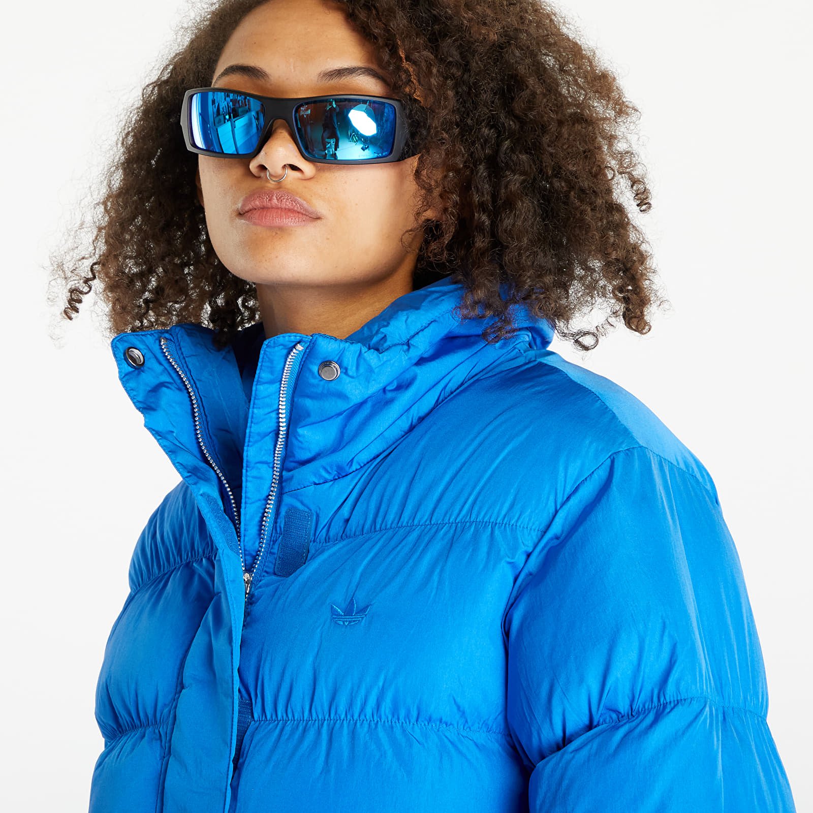 Μπουφάν adidas Short Vegan Puffer Jacket Blue Bird