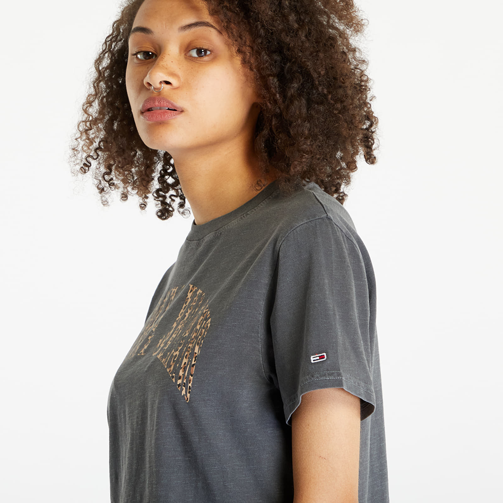 T-shirts Tommy Jeans Classics Leo Short Sleeve Tee New Charcoal