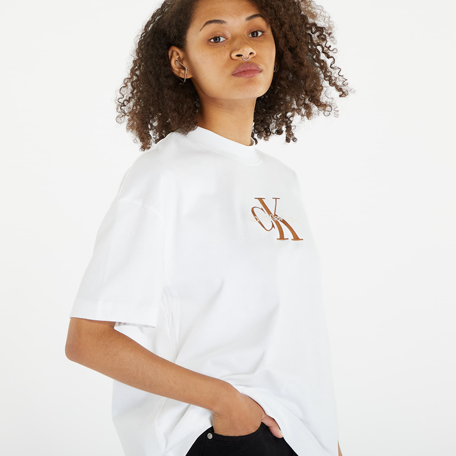 Trička Calvin Klein Jeans Cotton Monogram T-Shirt Bright White