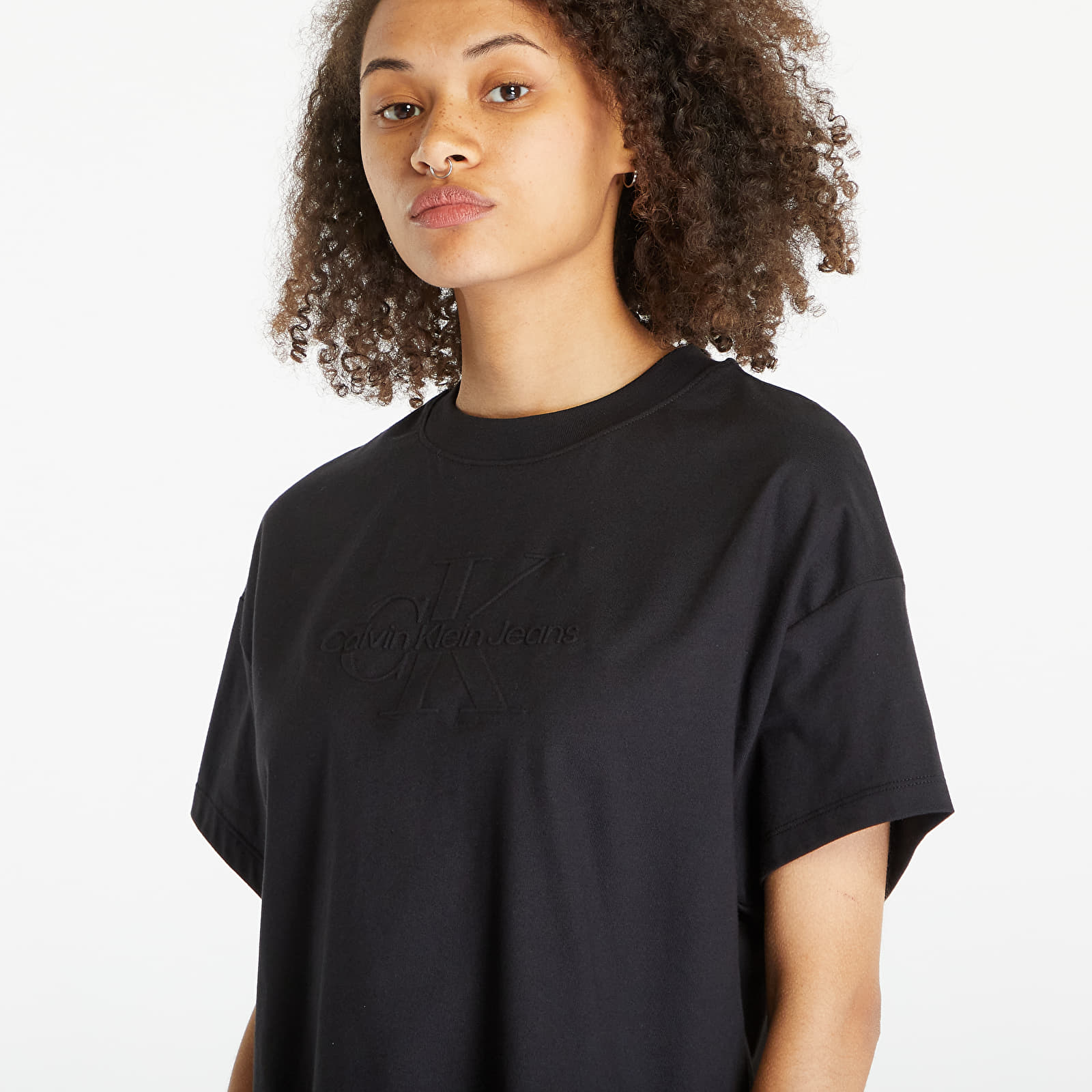Magliette Calvin Klein Jeans Embossed Monologo Tee Black