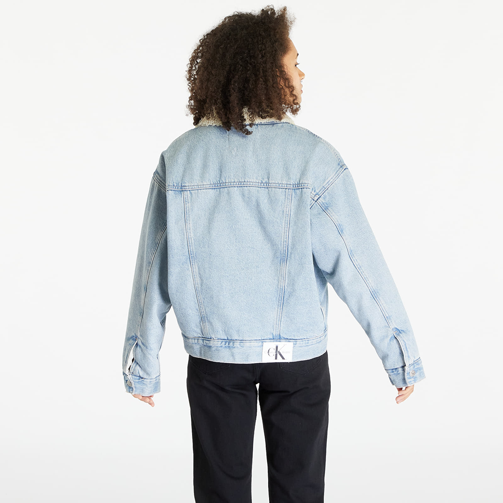 Bundy Calvin Klein Jeans Sherpa Denim Jacket Blue