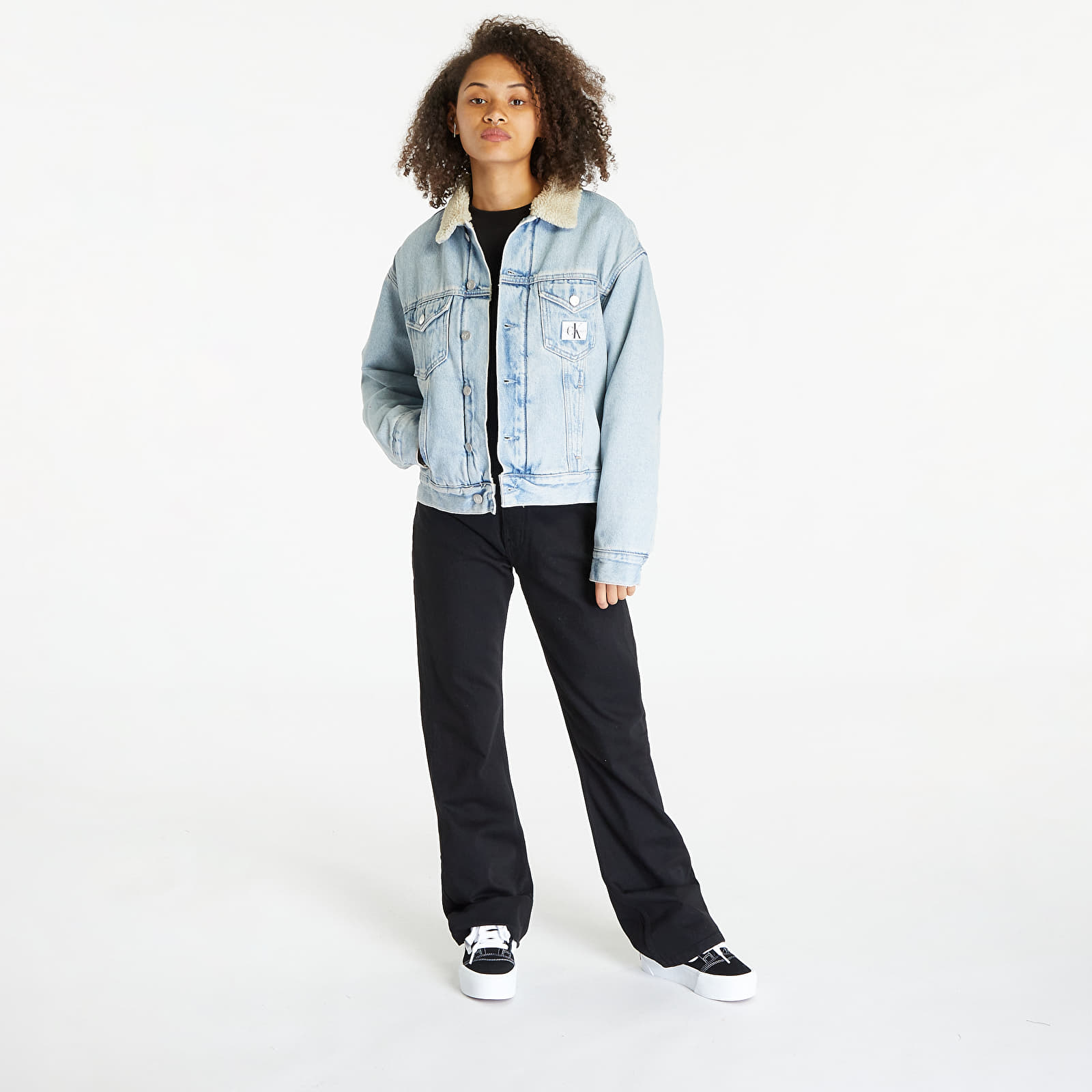 Bundy Calvin Klein Jeans Sherpa Denim Jacket Blue