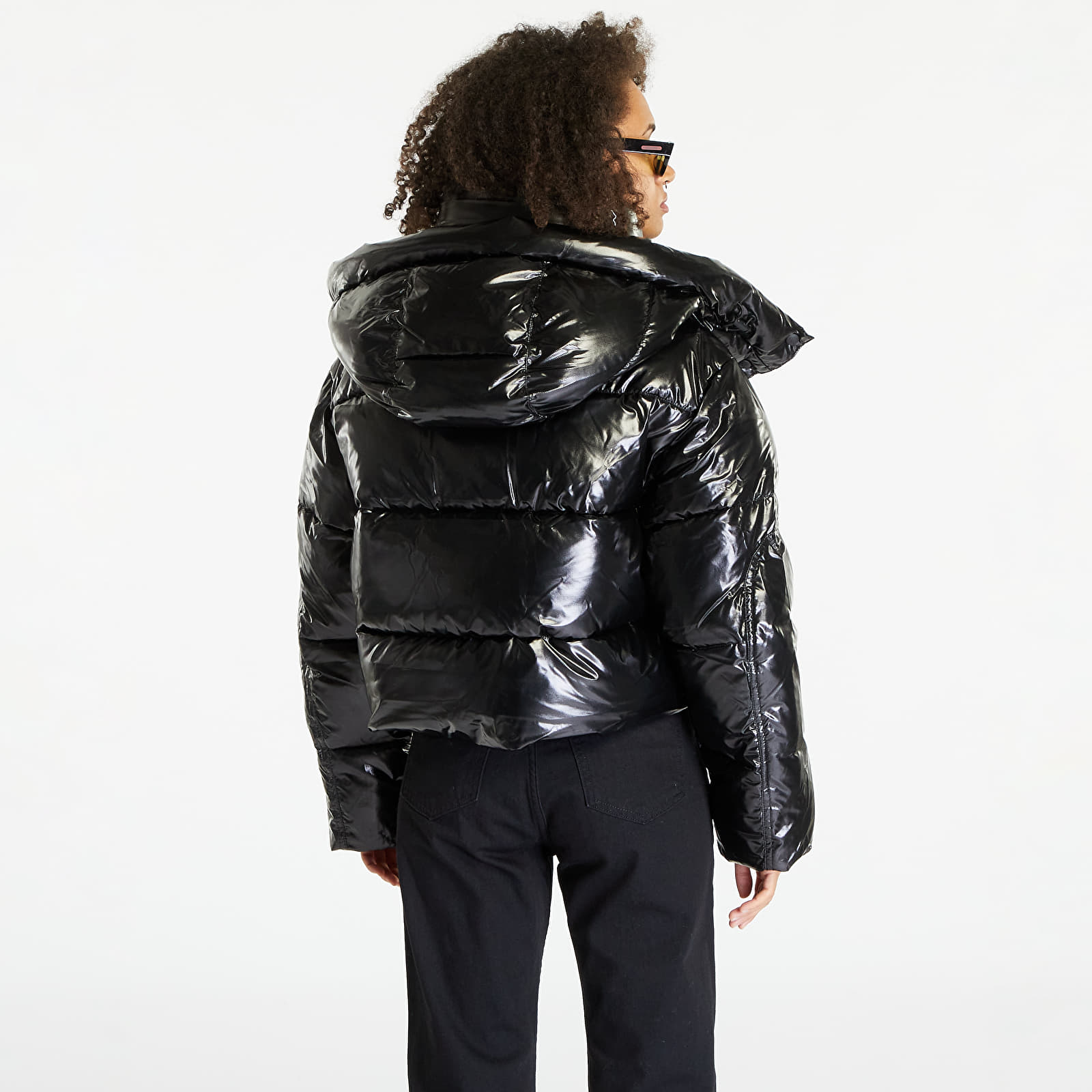 Calvin klein jeans shiny puffer jacket hotsell