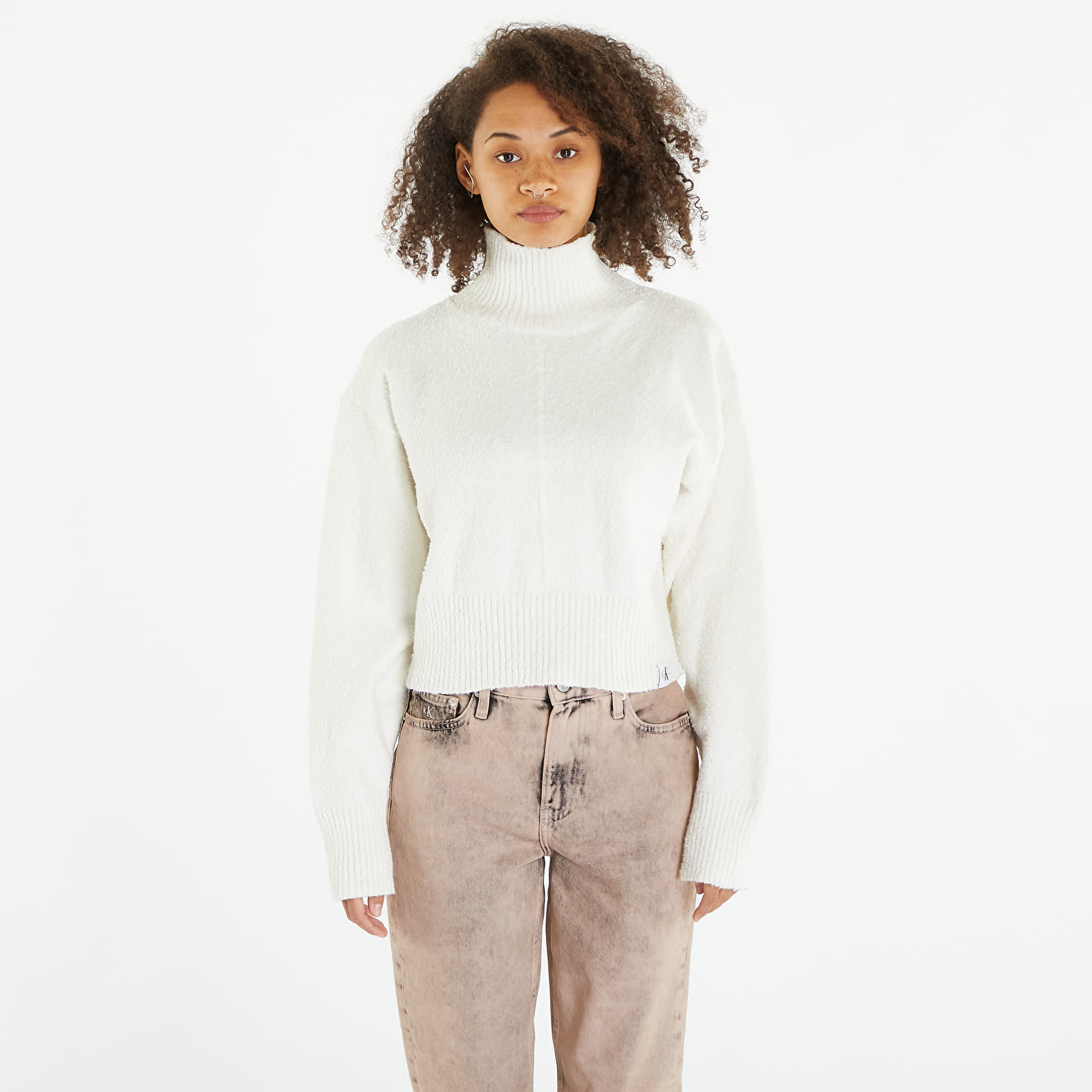 Pull Jeans Boucle High Neck Sweater L - Calvin Klein - Modalova