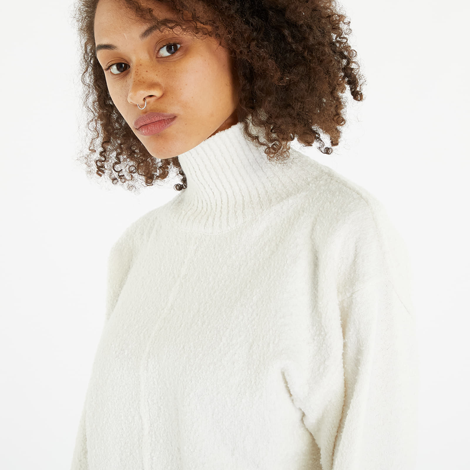 Sweaters Calvin Klein Jeans Boucle High Neck Sweater Ivory
