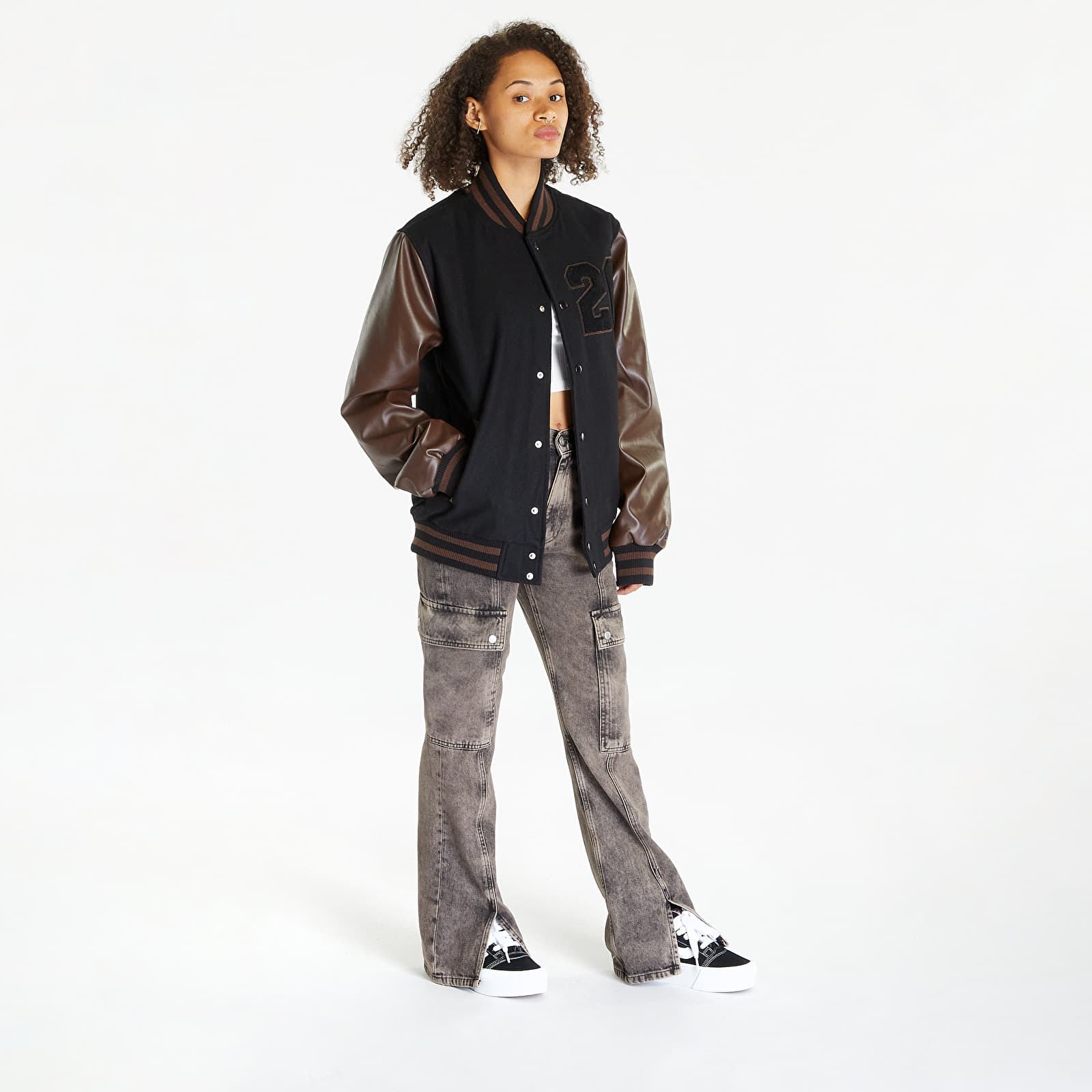 Kurtki New Era Heritage Varsity Jacket UNISEX Black/ Brown