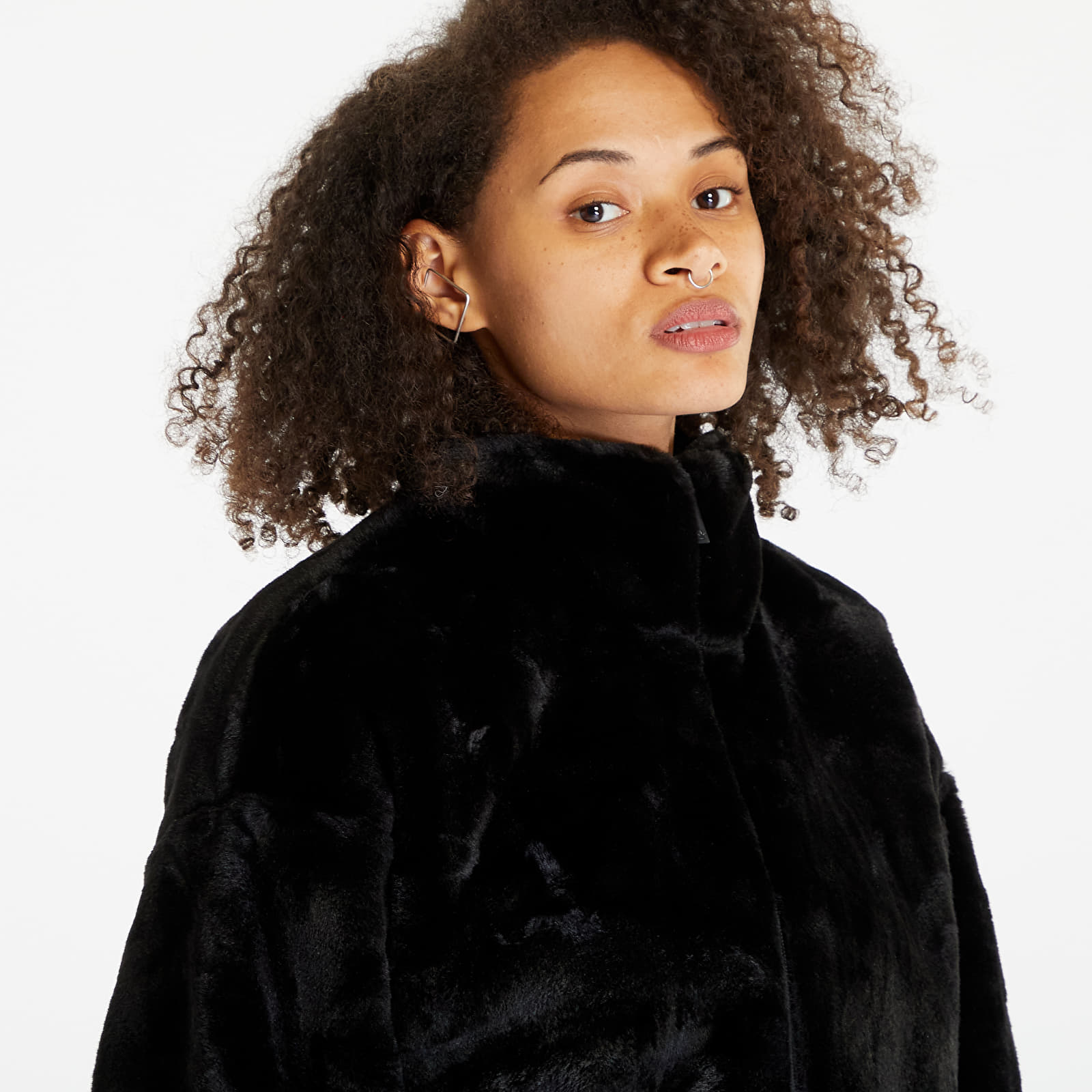 Jackets adidas Originals Faux Fur Jacket Black