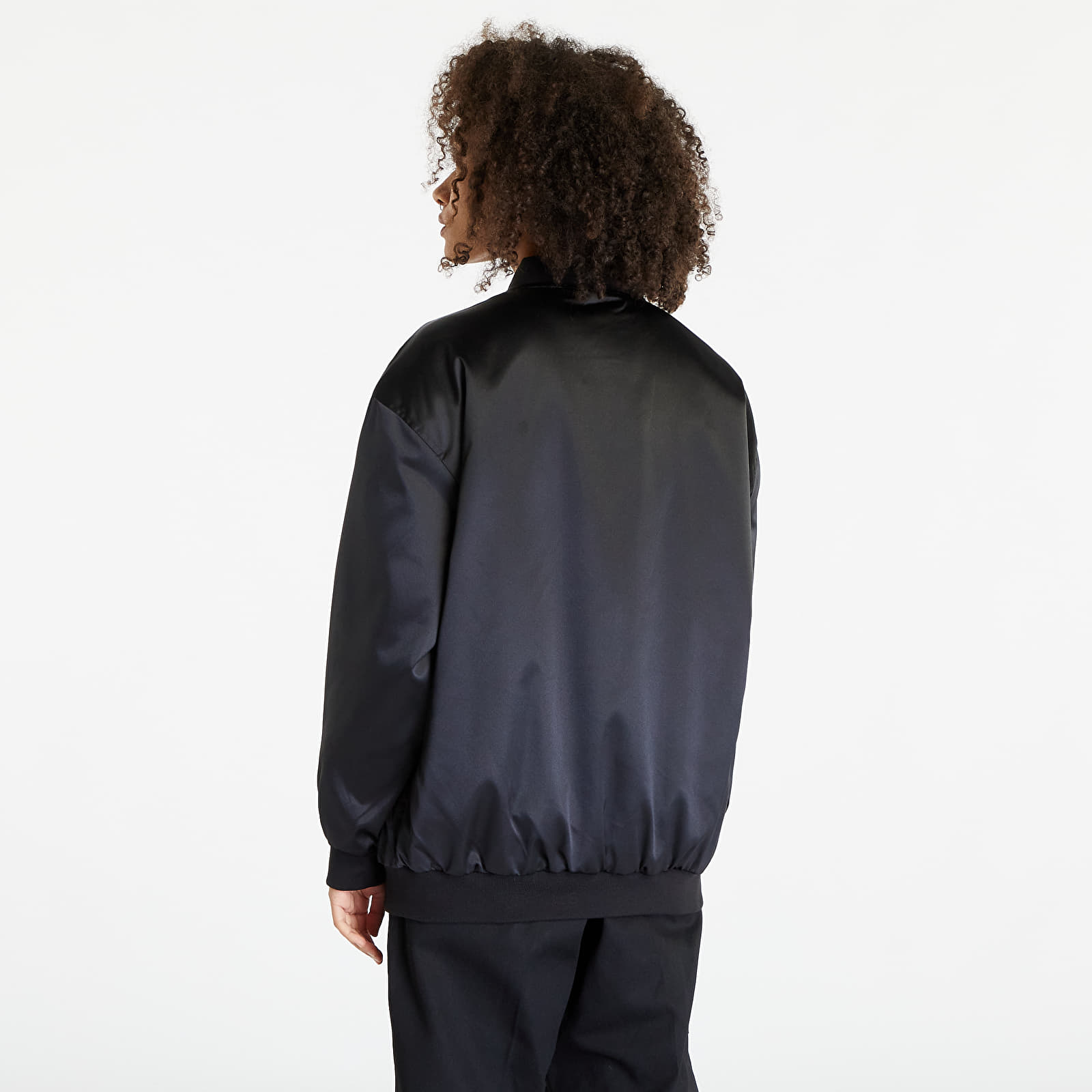 Jackets Urban Classics Ladies Oversized Satin Bomber Jacket Black