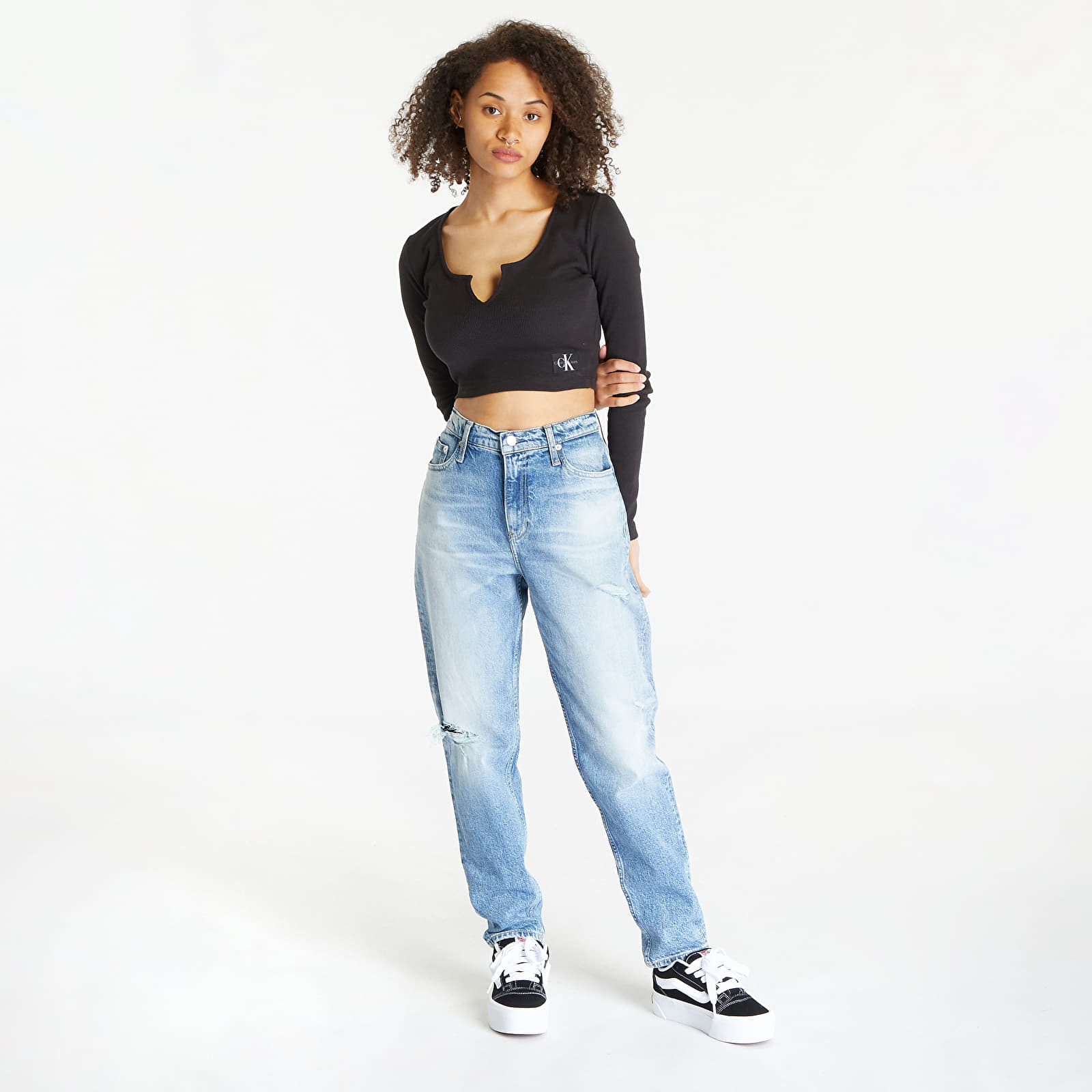 Džinsi Calvin Klein Jeans Mom Jean Blue
