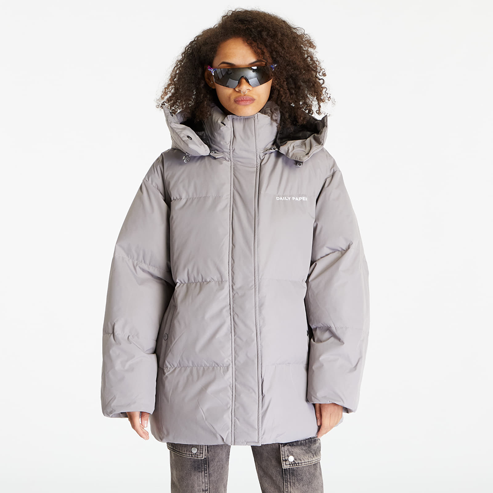 Jackets and Coats Daily Paper Ricole Puffer UNISEX Grey Flannel